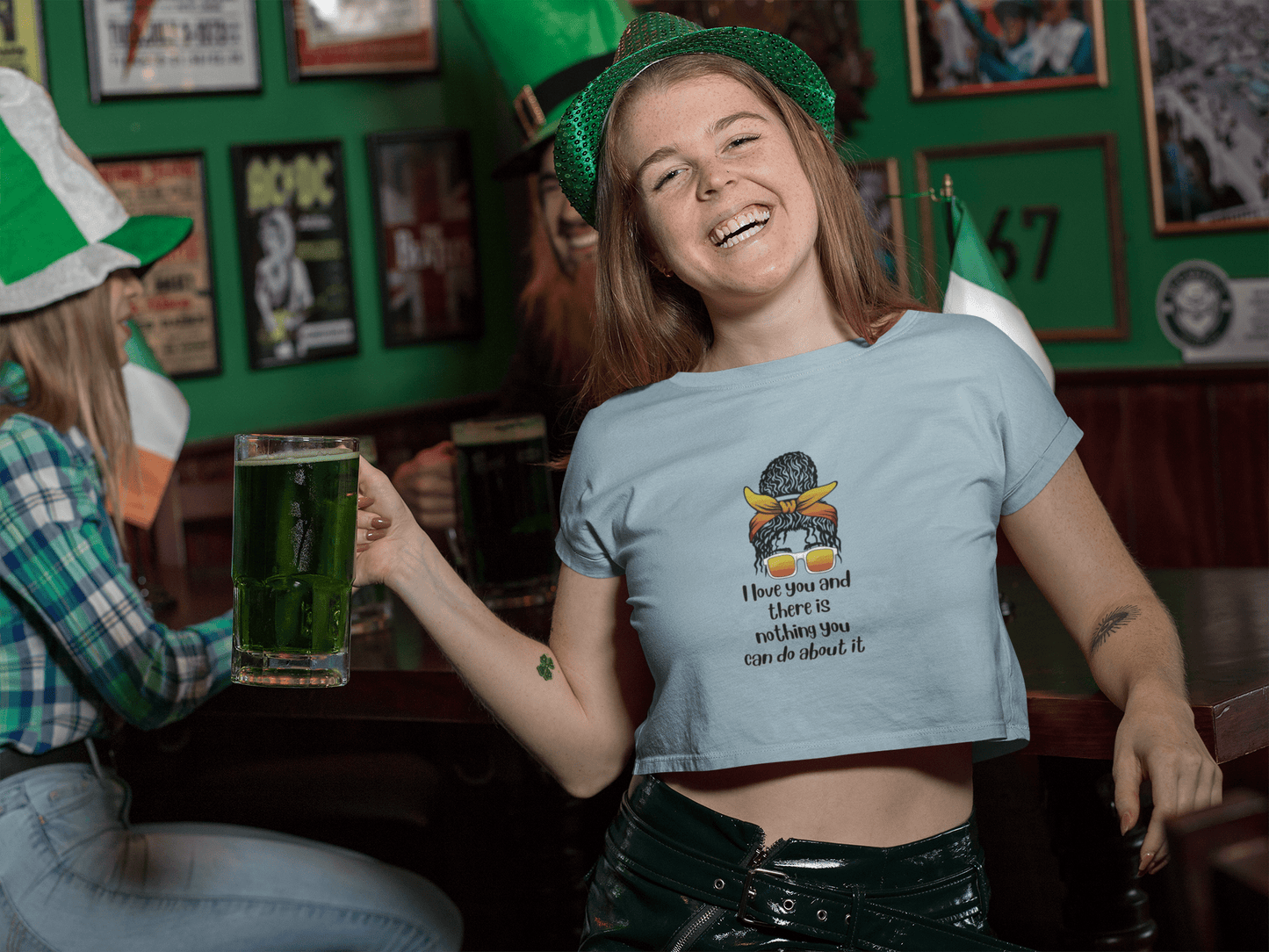 Crop Top - Love You and Nothing You Can Do About It Vibes, Boho Summer Tee, Music Festival Shirt - AUNTIE VIKKI