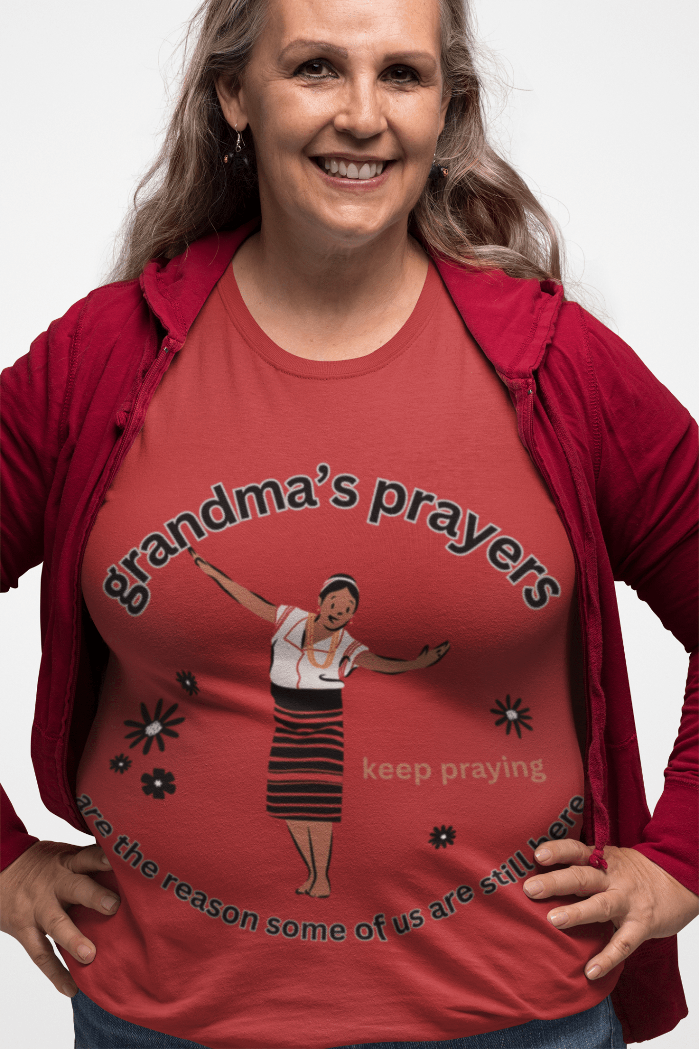 Grandma's Prayers Unisex Tee, Heartfelt Gift for Family, Inspirational Quote Shirt, Everyday Casual Wear, Thoughtful Memorial Apparel - AUNTIE VIKKI