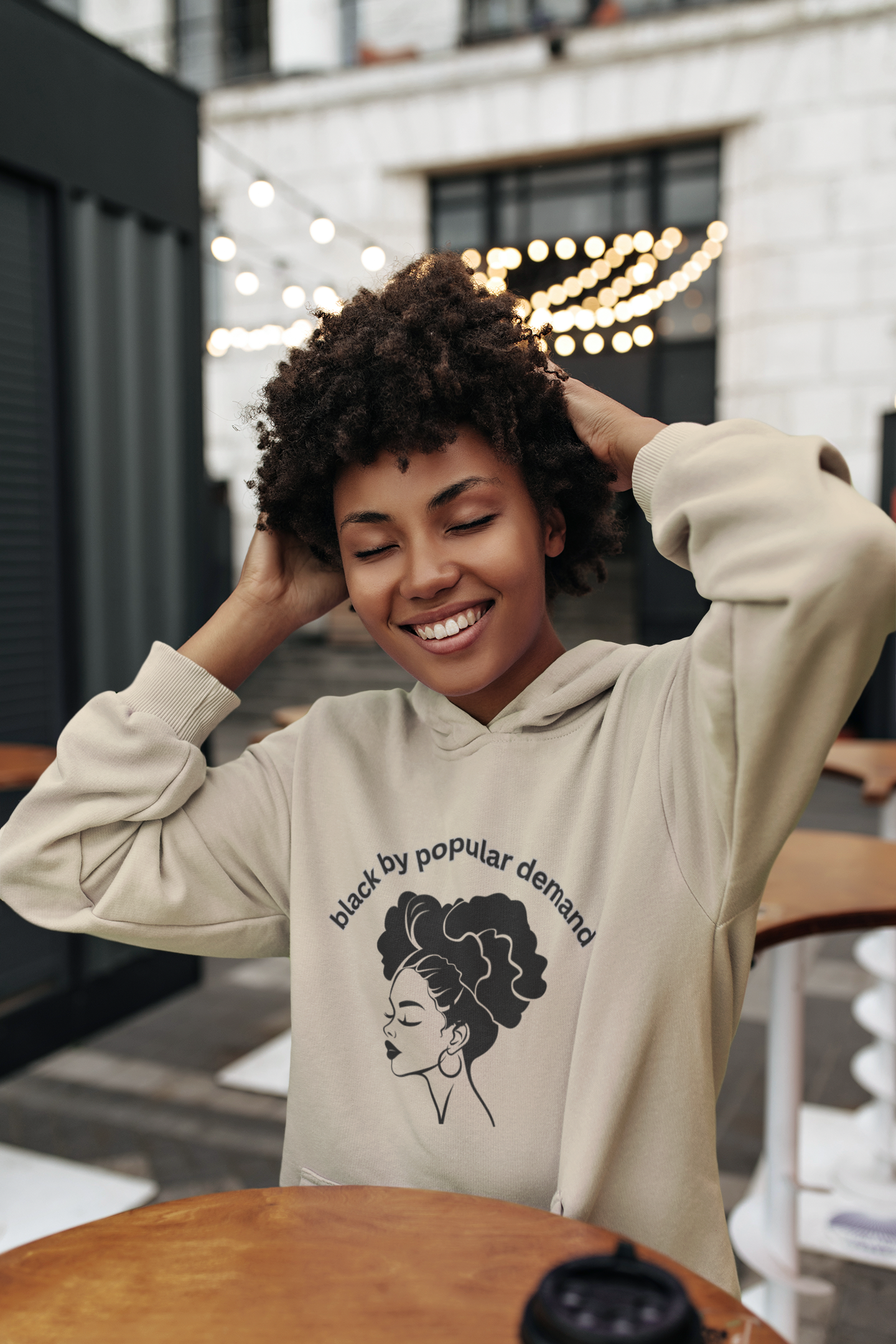 Black Unisex Hoodie by Black by Popular Demand