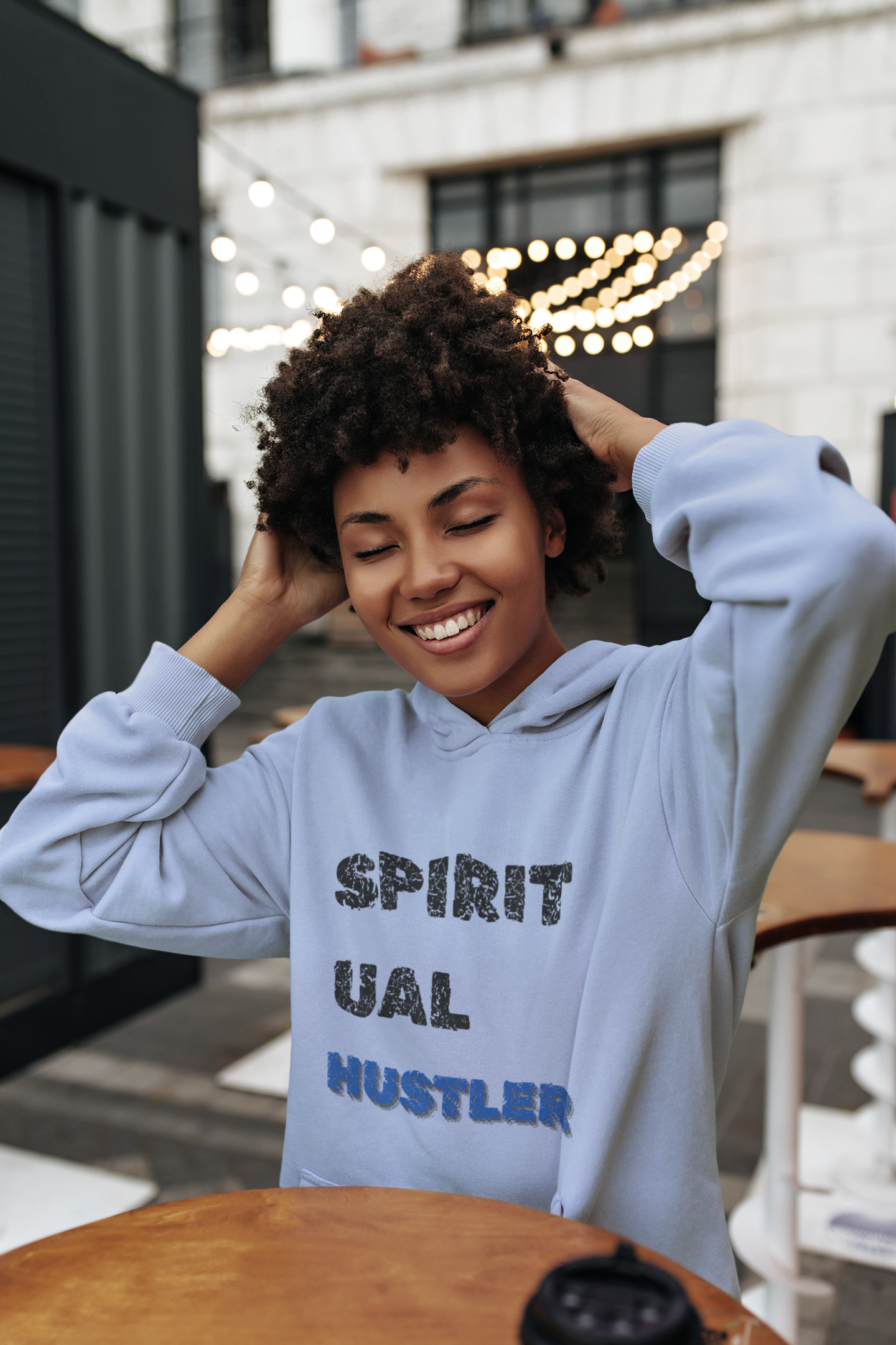 Spiritual Hustler Hoodie | Unisex Graphic College Sweatshirt, Motivational Gift, Casual Wear, Cozy Layering