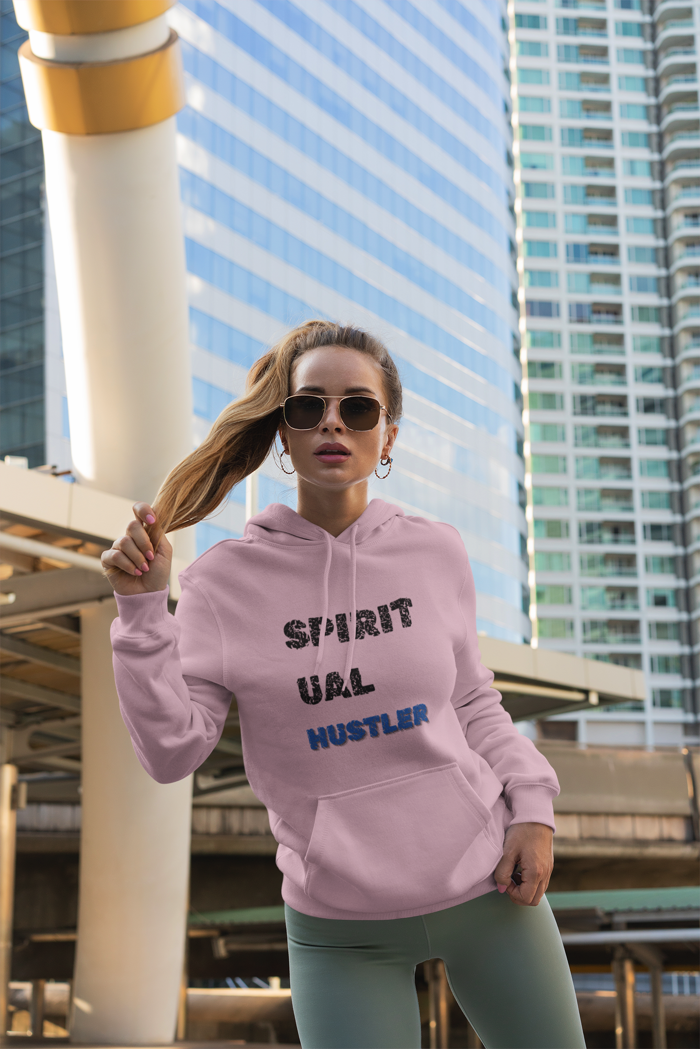 Spiritual Hustler Hoodie | Unisex Graphic College Sweatshirt, Motivational Gift, Casual Wear, Cozy Layering