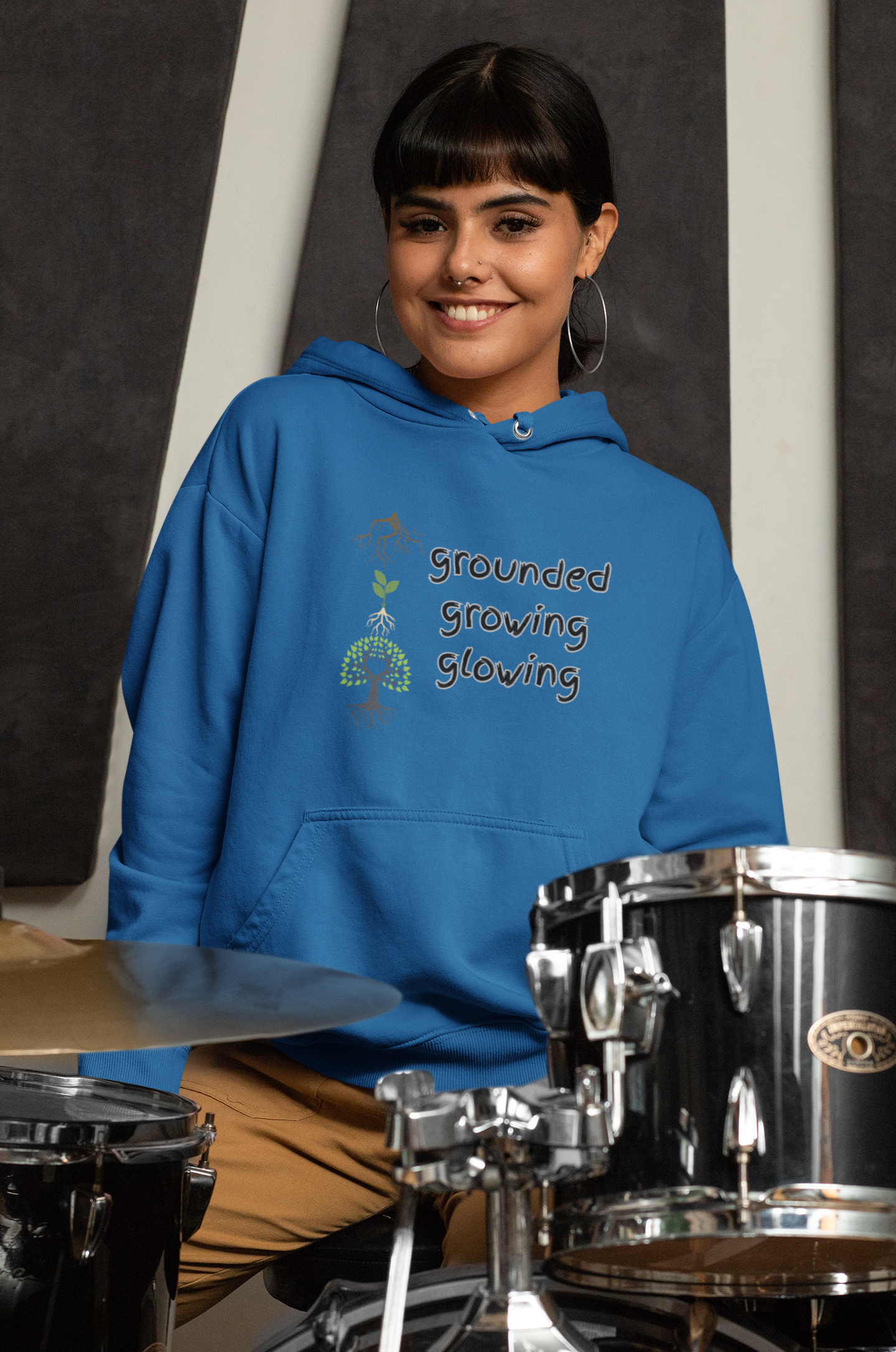 Grounded Growing Glowing Hoodie | Unisex Sweatshirt for Nature Lovers | Cozy Gift