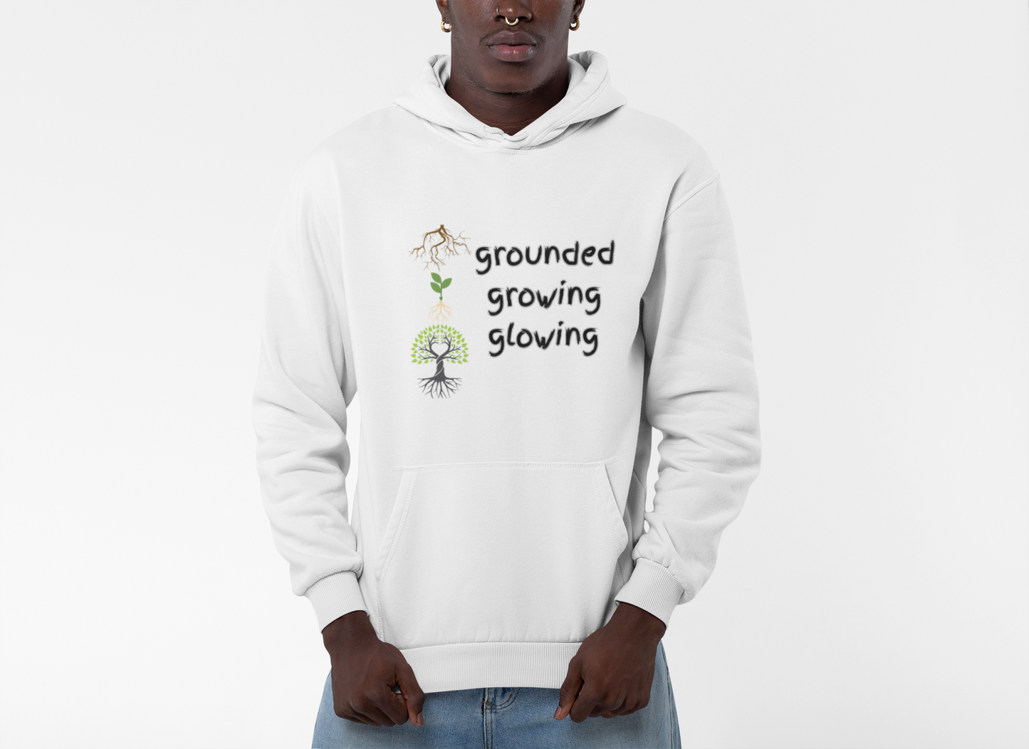 Grounded Growing Glowing Hoodie | Unisex Sweatshirt for Nature Lovers | Cozy Gift