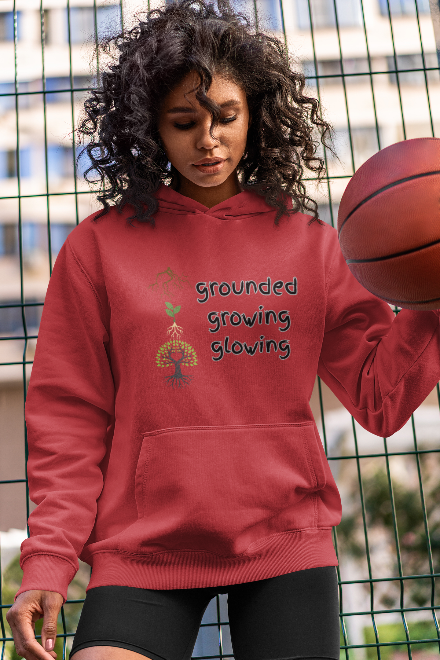 Grounded Growing Glowing Hoodie | Unisex Sweatshirt for Nature Lovers | Cozy Gift