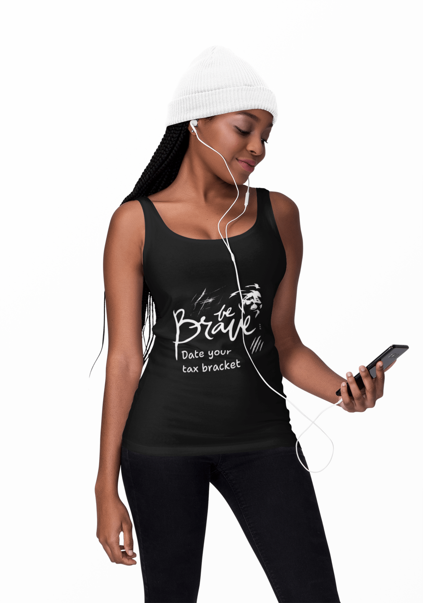 Brave Tax Bracket Tank Top, Unisex Cotton Sleeveless Tee, Funny Graphic T-Shirt, Comfortable Summer Wear, Tax Season Humor Top - AUNTIE VIKKI