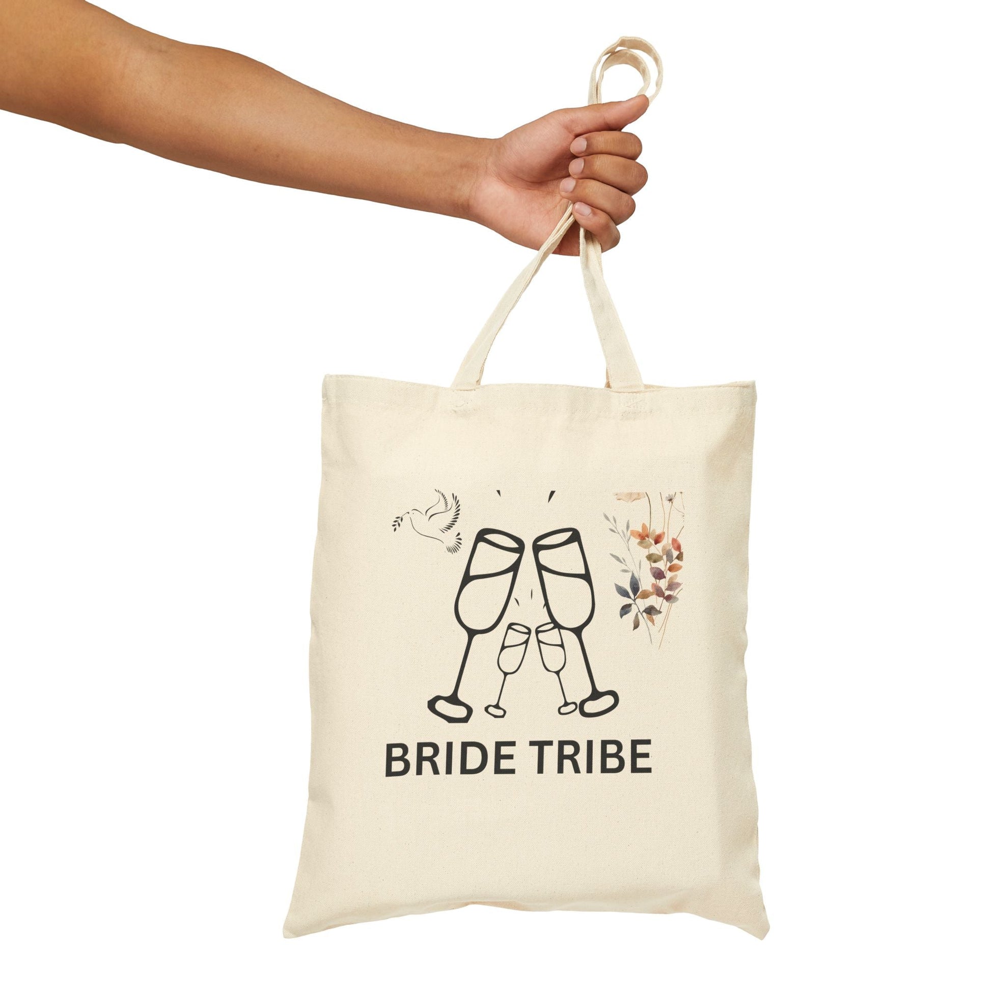 Bride Tribe Cotton Canvas Tote Bag, Wedding Party Favor, Bridal Shower Gift, Eco - Friendly Tote, Bachelorette Essentials - AUNTIEVIKKI