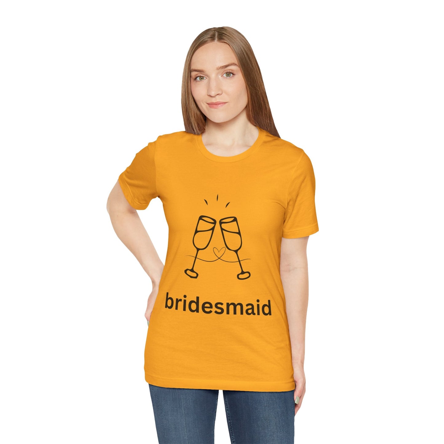 Bridesmaid Tee, Unisex Jersey Short Sleeve Tee, Wedding Party Shirt, Gift for Bridesmaids, Bridal Shower Fashion, Celebrate Love - AUNTIEVIKKI