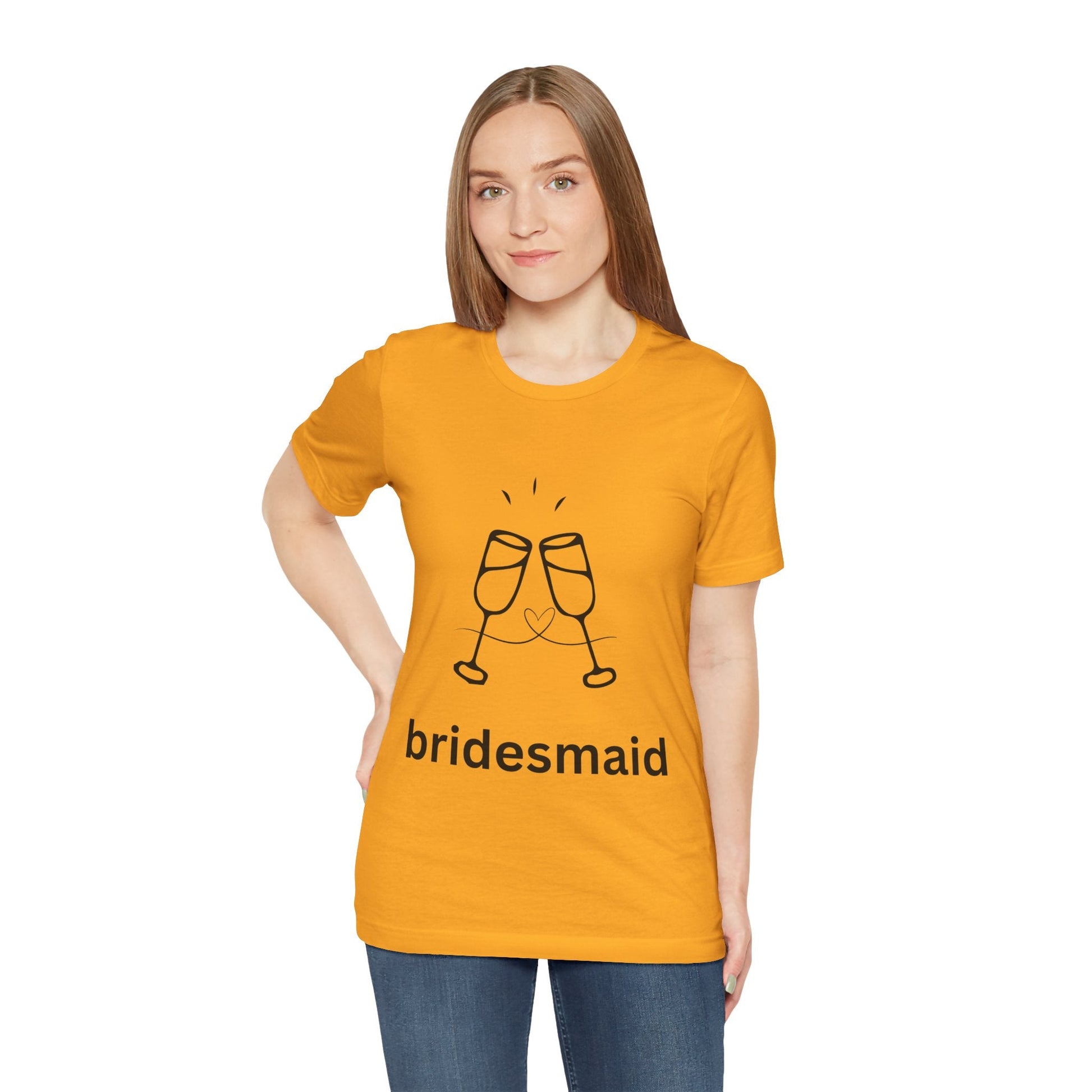 Bridesmaid Tee, Unisex Jersey Short Sleeve Tee, Wedding Party Shirt, Gift for Bridesmaids, Bridal Shower Fashion, Celebrate Love - AUNTIEVIKKI