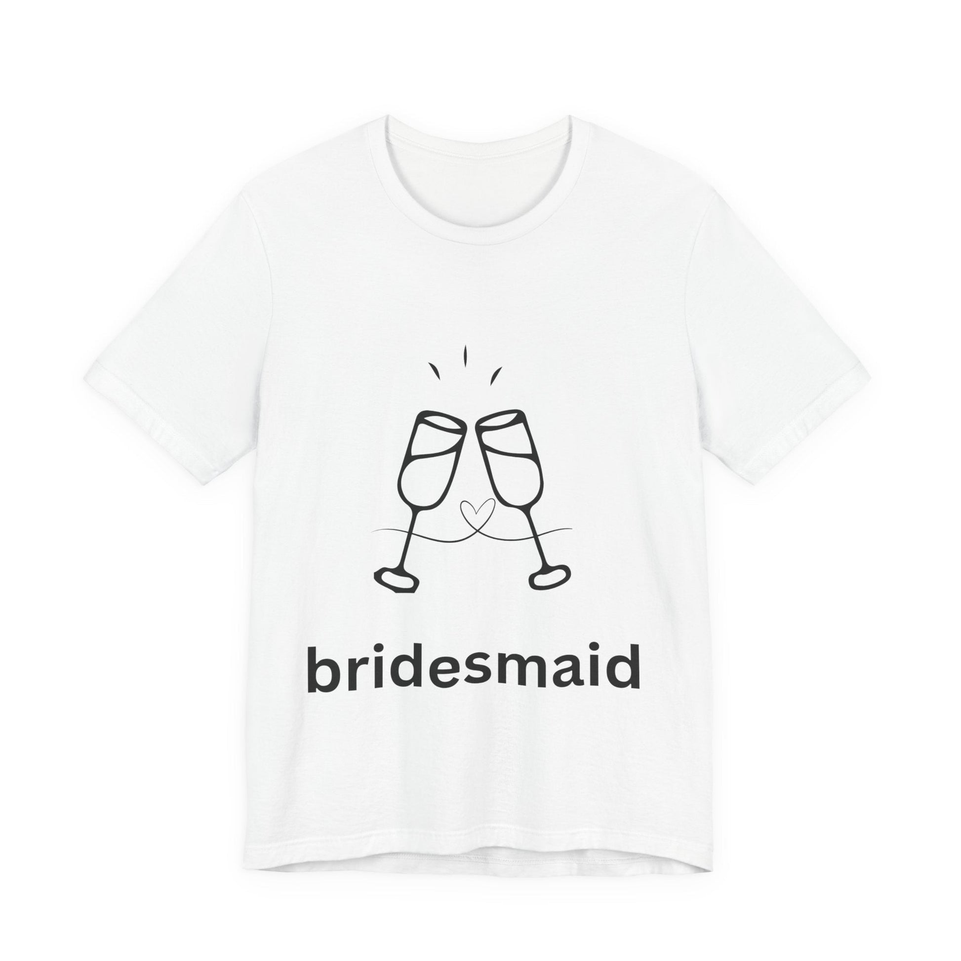 Bridesmaid Tee, Unisex Jersey Short Sleeve Tee, Wedding Party Shirt, Gift for Bridesmaids, Bridal Shower Fashion, Celebrate Love - AUNTIEVIKKI