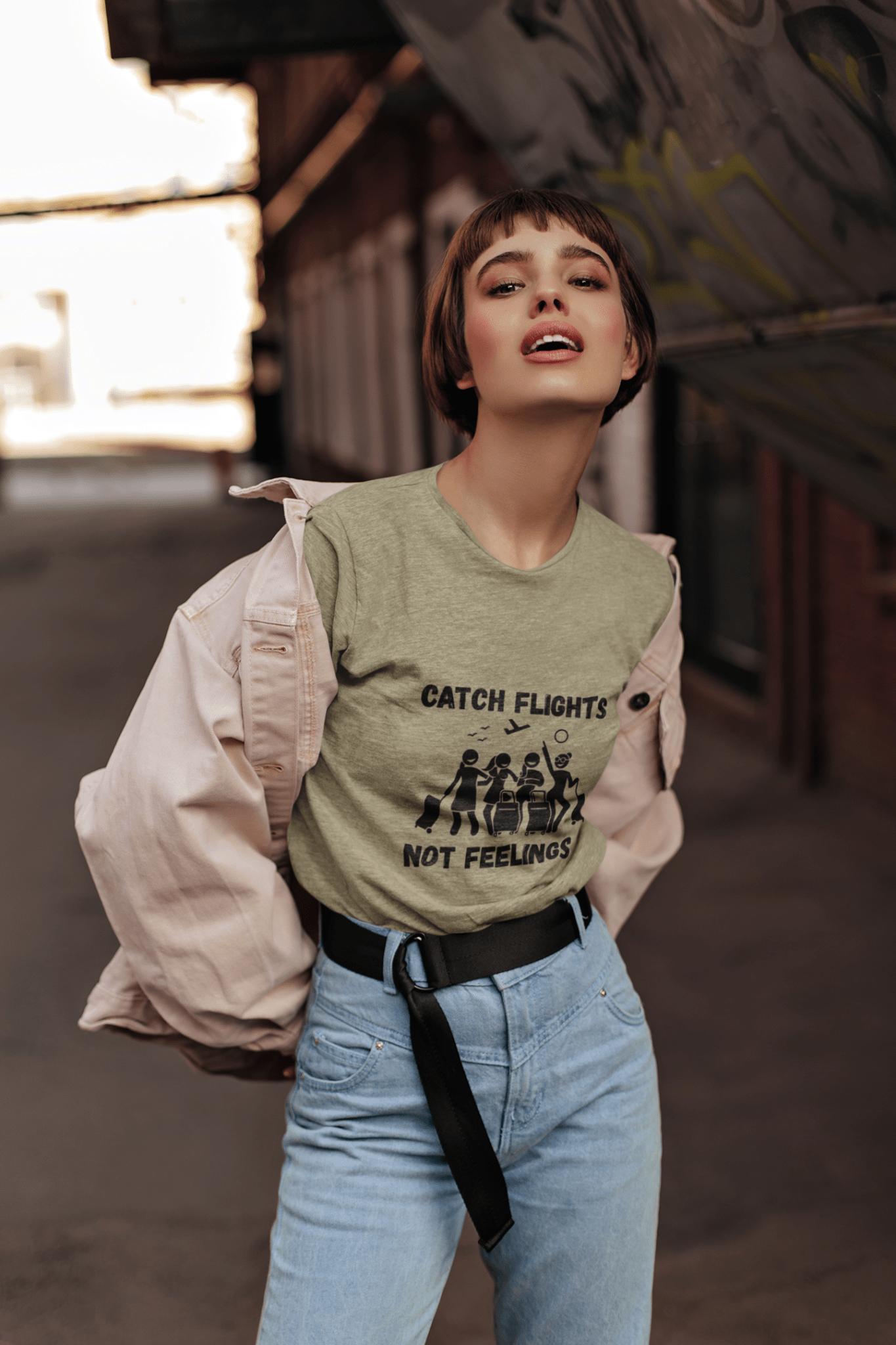 Catch Flights Not Feelings T-Shirt - AUNTIE VIKKI