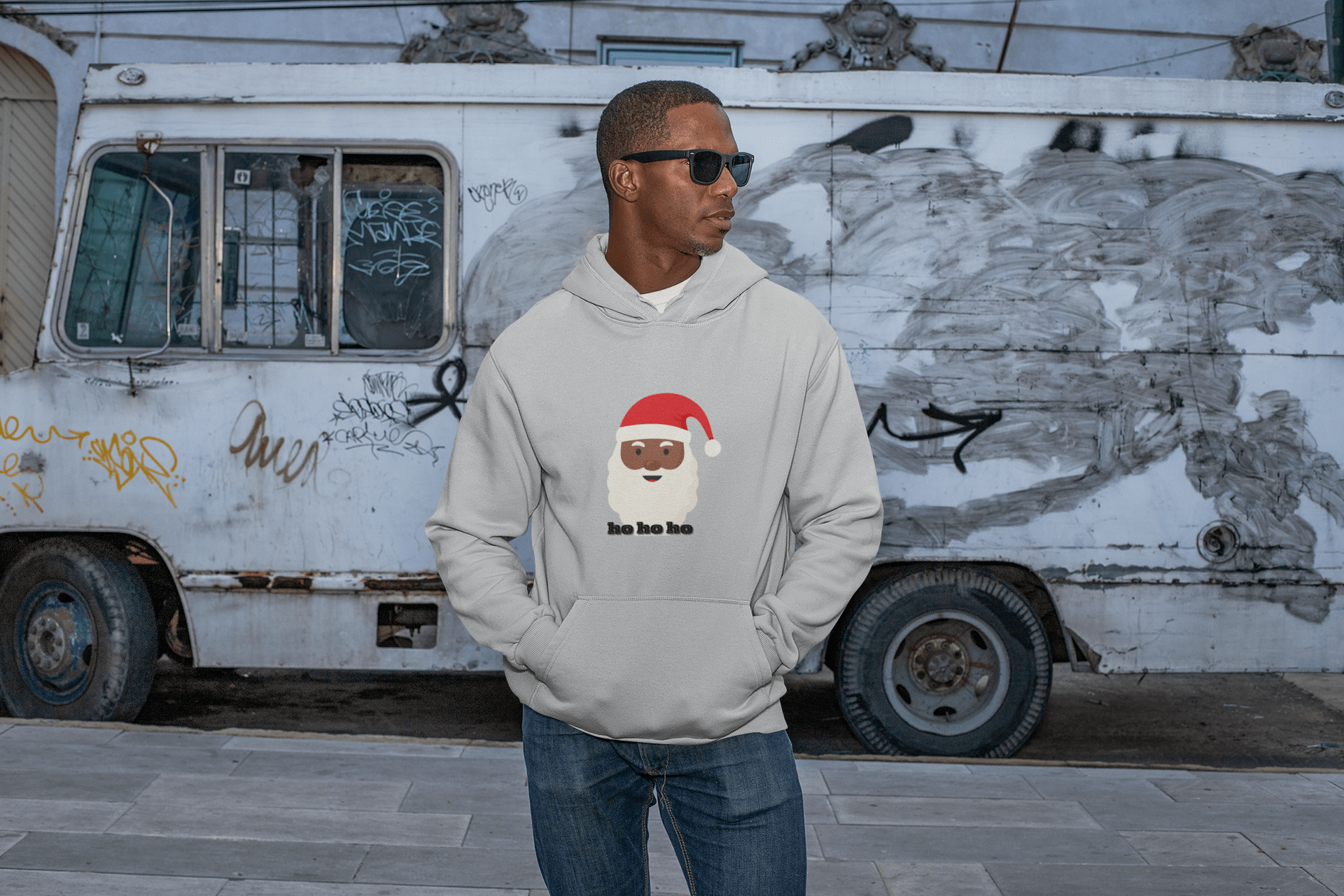 Christmas Santa Hoodie - Holiday Cheer - AUNTIE VIKKI