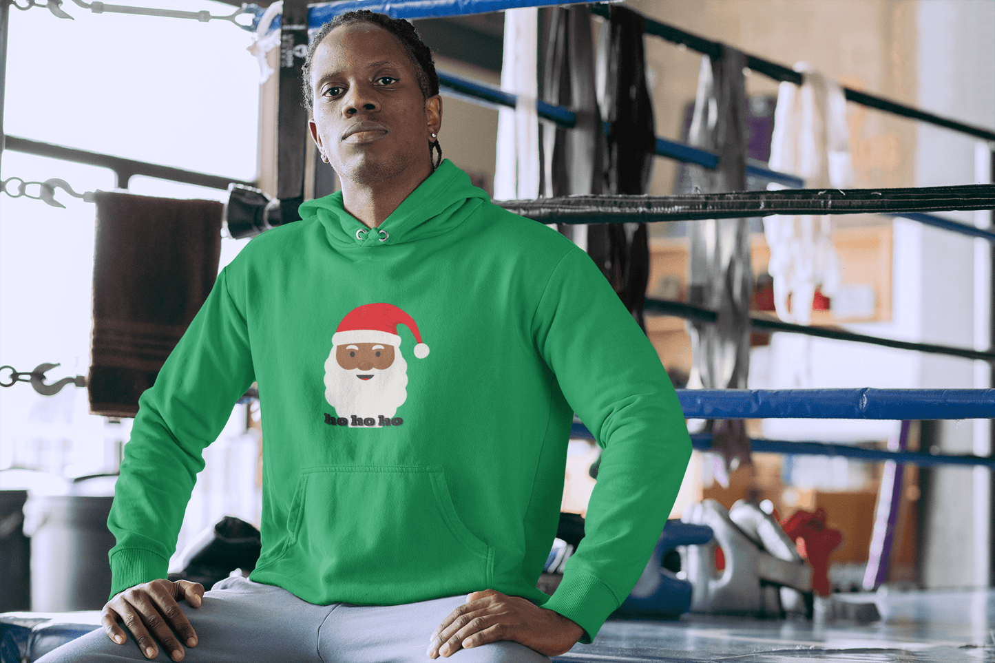 Christmas Santa Hoodie - Holiday Cheer - AUNTIE VIKKI