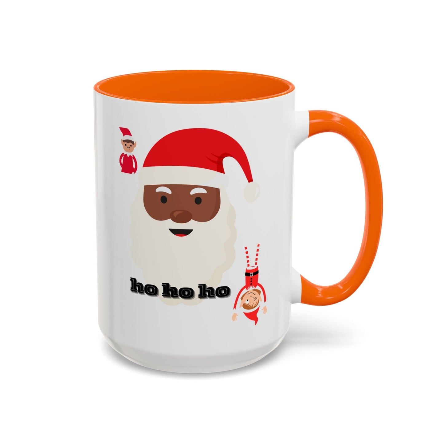 Coffee Mug, Santa Holiday Cheer Christmas Gift, African American Family Celebration, Festive Accent Mug - AUNTIE VIKKI