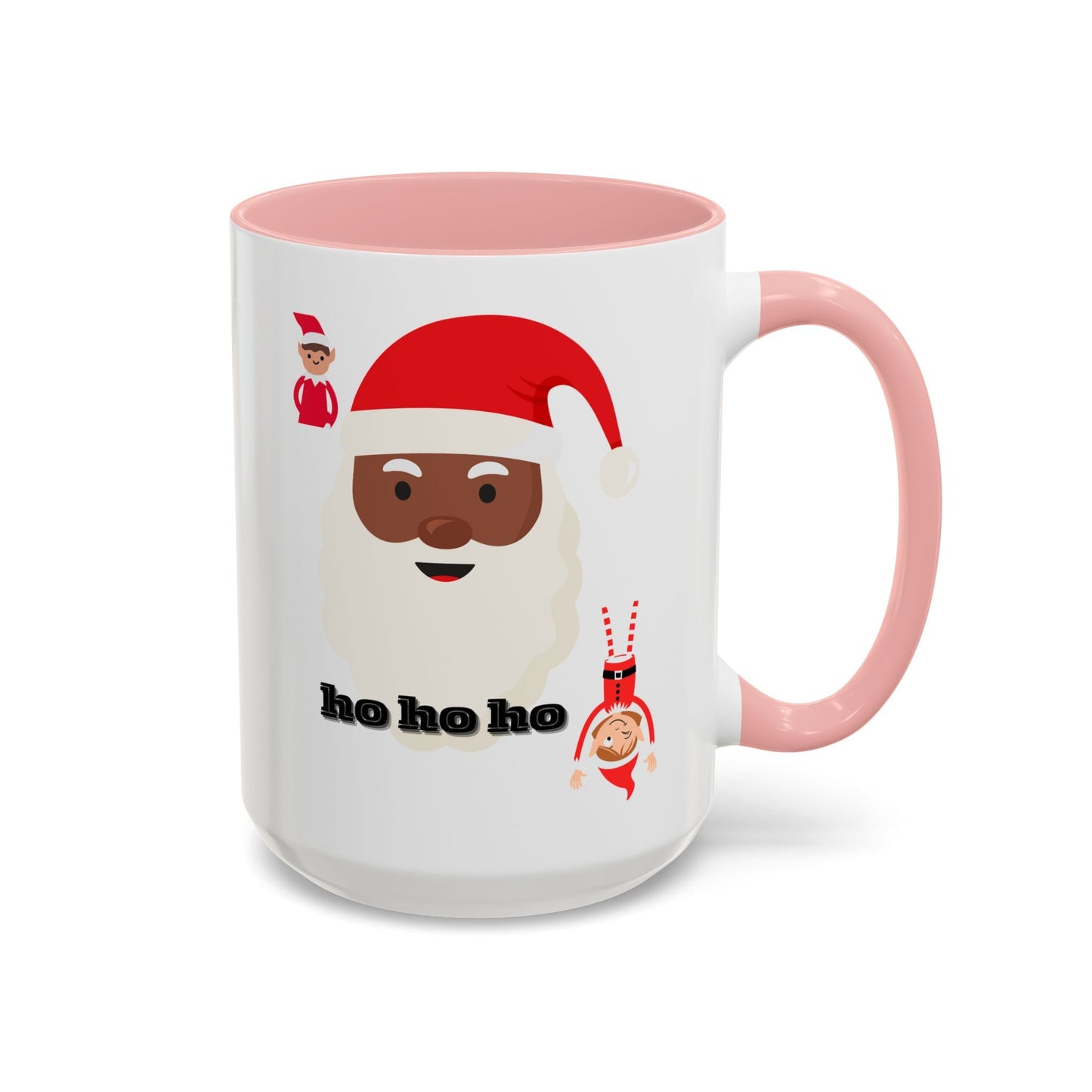 Coffee Mug, Santa Holiday Cheer Christmas Gift, African American Family Celebration, Festive Accent Mug - AUNTIE VIKKI