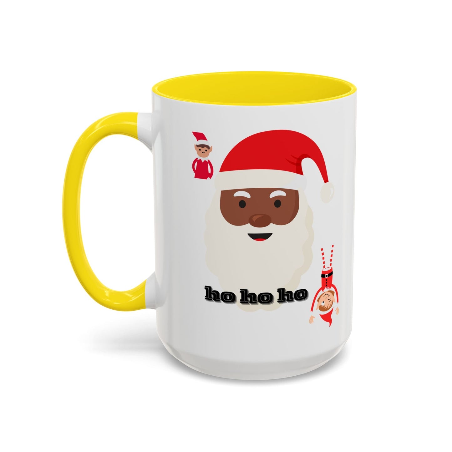 Coffee Mug, Santa Holiday Cheer Christmas Gift, African American Family Celebration, Festive Accent Mug - AUNTIE VIKKI