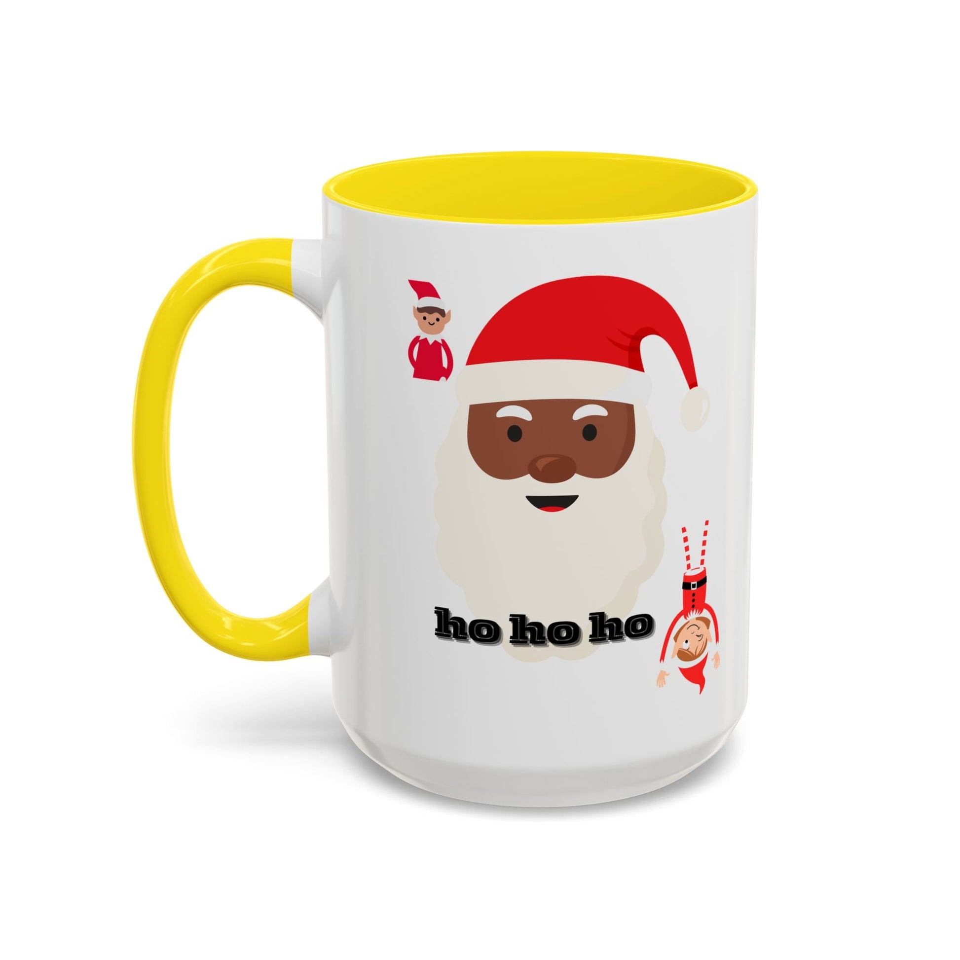 Coffee Mug, Santa Holiday Cheer Christmas Gift, African American Family Celebration, Festive Accent Mug - AUNTIE VIKKI