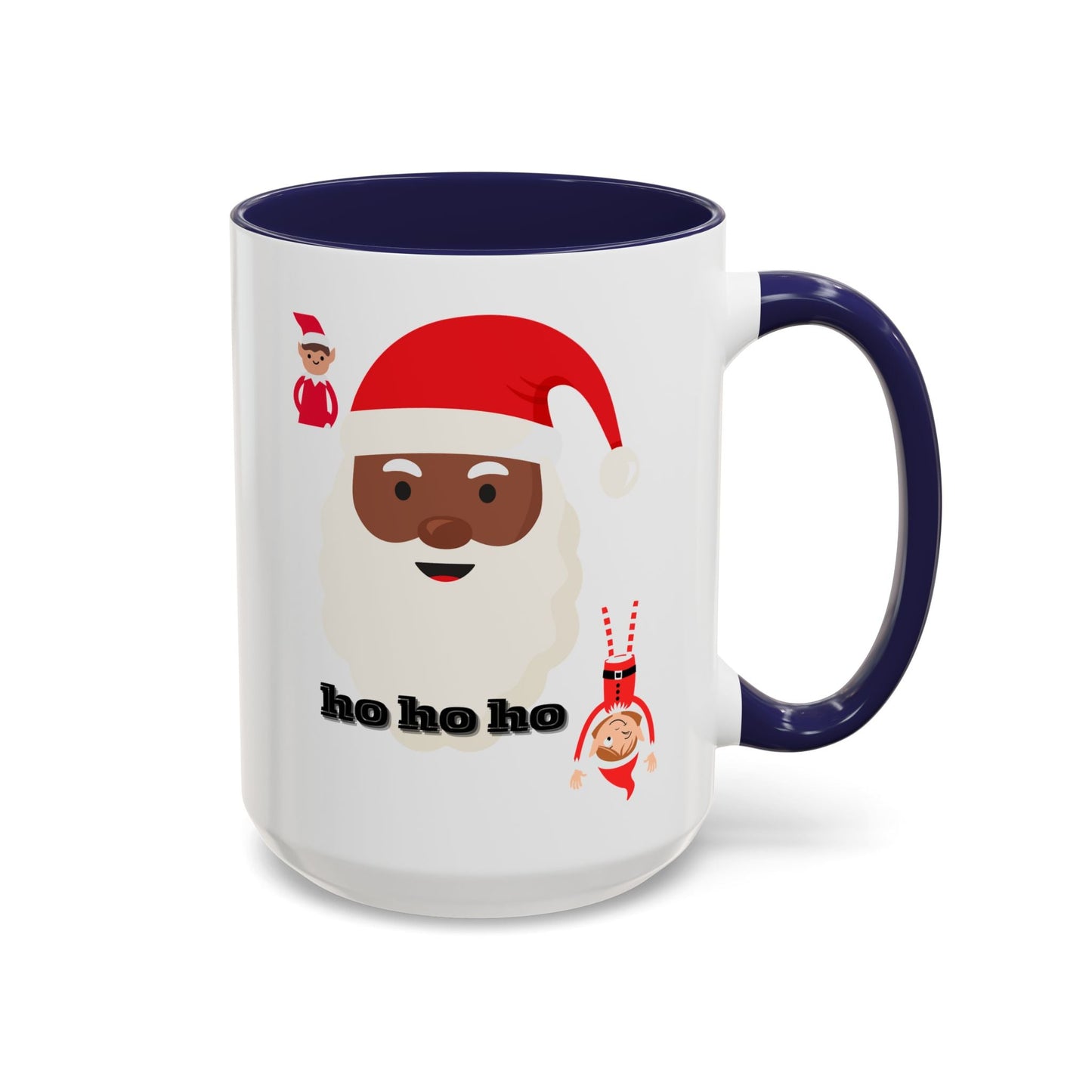 Coffee Mug, Santa Holiday Cheer Christmas Gift, African American Family Celebration, Festive Accent Mug - AUNTIE VIKKI