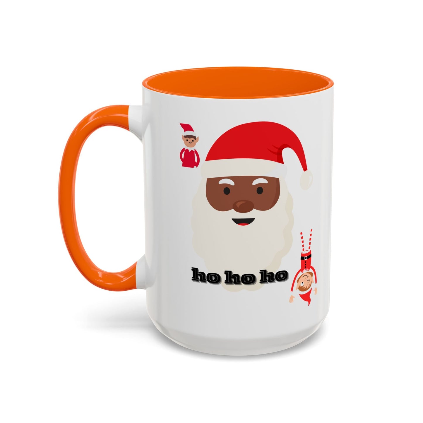 Coffee Mug, Santa Holiday Cheer Christmas Gift, African American Family Celebration, Festive Accent Mug - AUNTIE VIKKI