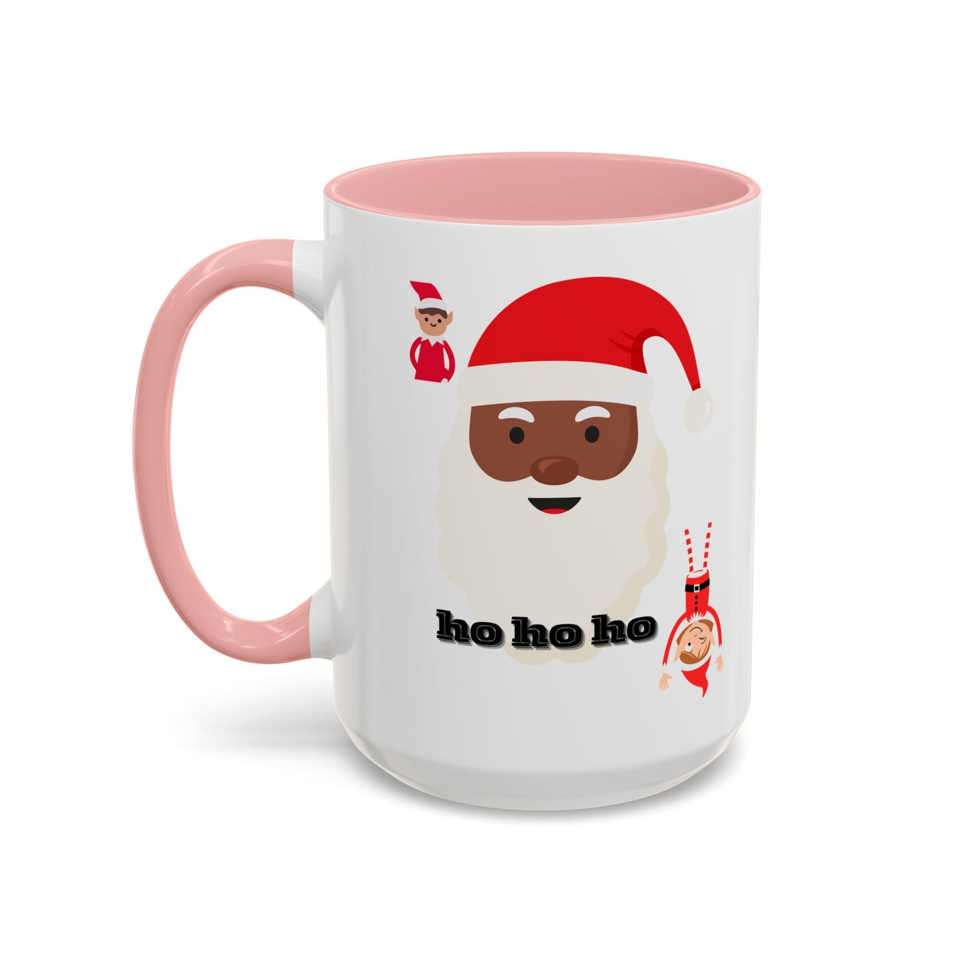 Coffee Mug, Santa Holiday Cheer Christmas Gift, African American Family Celebration, Festive Accent Mug - AUNTIE VIKKI