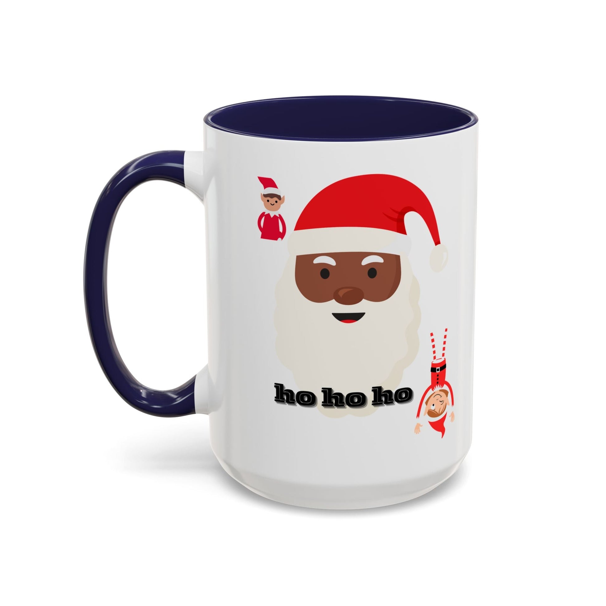 Coffee Mug, Santa Holiday Cheer Christmas Gift, African American Family Celebration, Festive Accent Mug - AUNTIE VIKKI