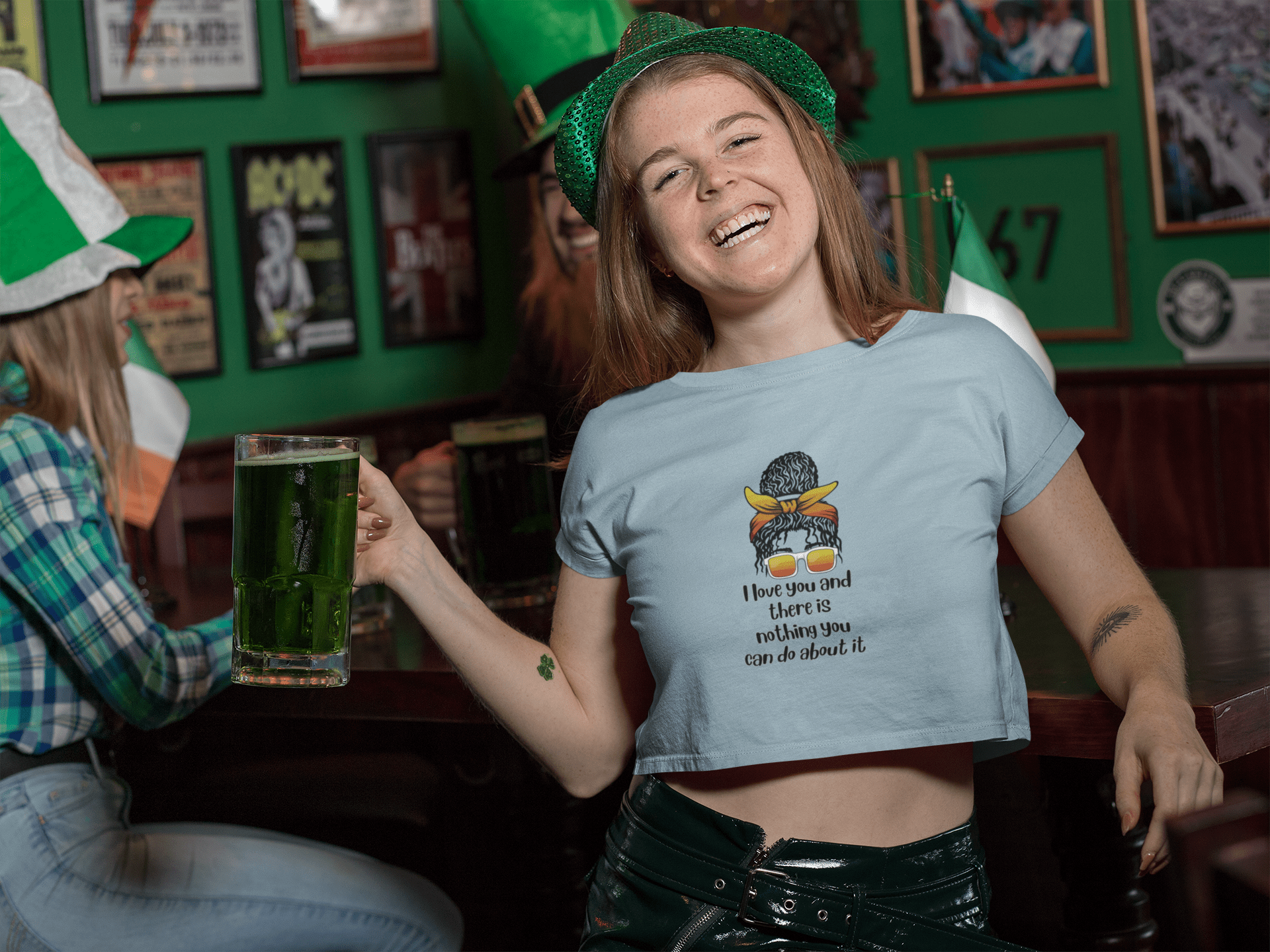 Crop Top - Love You and Nothing You Can Do About It Vibes, Boho Summer Tee, Music Festival Shirt - AUNTIE VIKKI