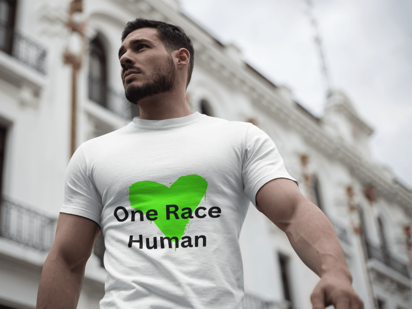 Eco - Friendly Unisex Tee - One Race Human Statement Shirt - AUNTIE VIKKI