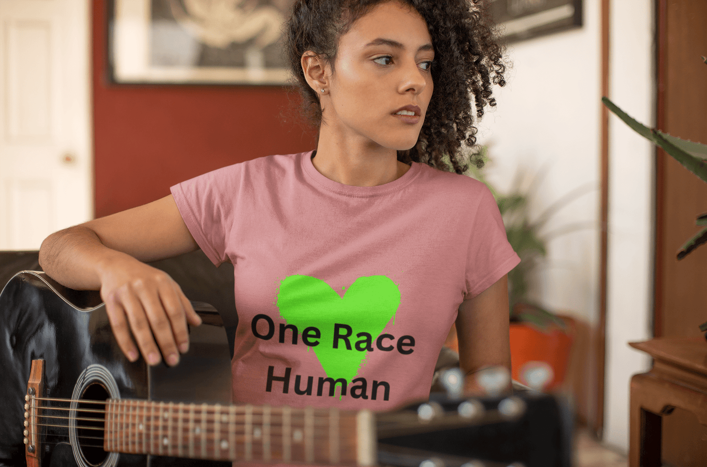 Eco - Friendly Unisex Tee - One Race Human Statement Shirt - AUNTIE VIKKI