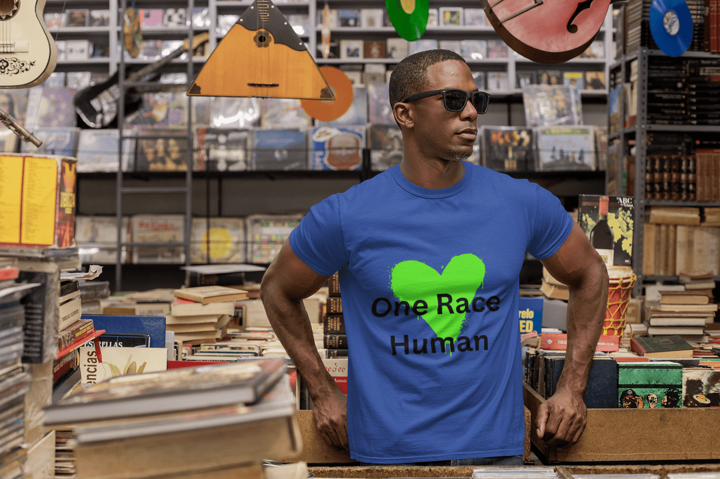 Eco - Friendly Unisex Tee - One Race Human Statement Shirt - AUNTIE VIKKI