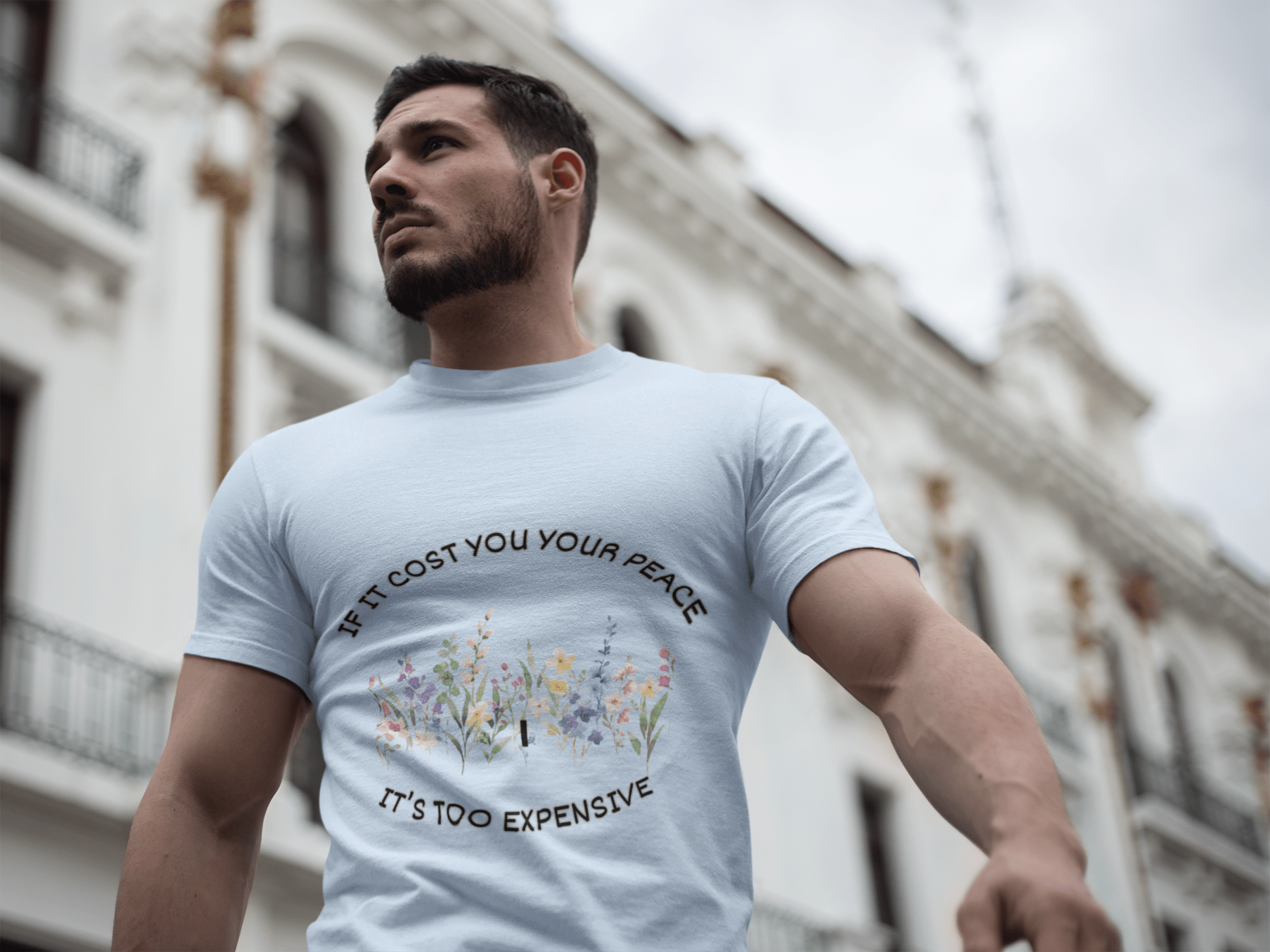 Floral Quote T-Shirt - If it cost you your peace it's too expensive - AUNTIE VIKKI