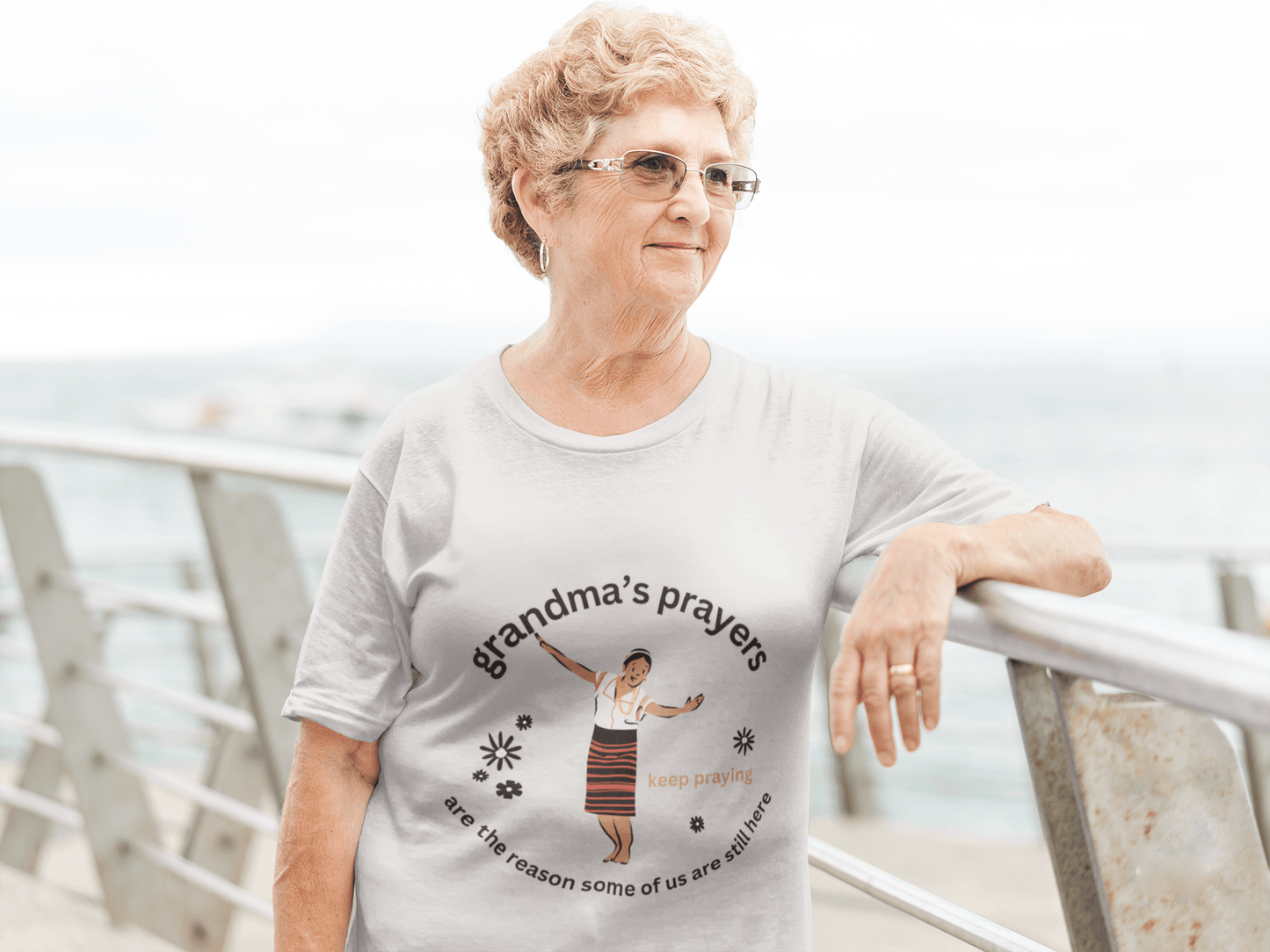 Grandma's Prayers Unisex Tee, Heartfelt Gift for Family, Inspirational Quote Shirt, Everyday Casual Wear, Thoughtful Memorial Apparel - AUNTIE VIKKI