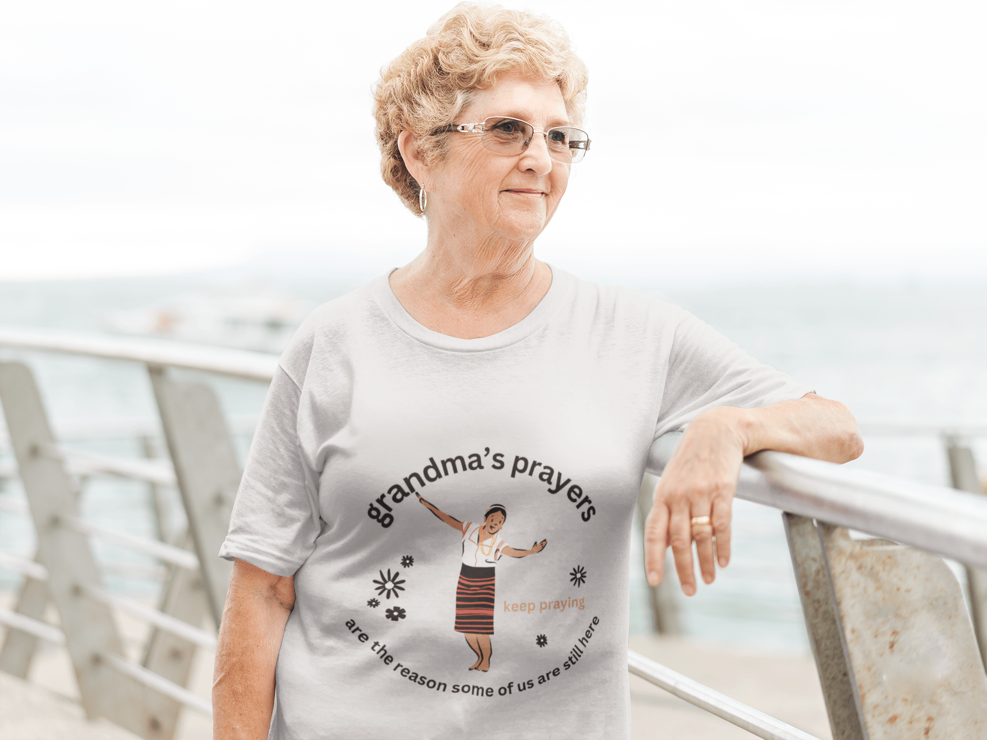 Grandma's Prayers Unisex Tee, Heartfelt Gift for Family, Inspirational Quote Shirt, Everyday Casual Wear, Thoughtful Memorial Apparel - AUNTIE VIKKI