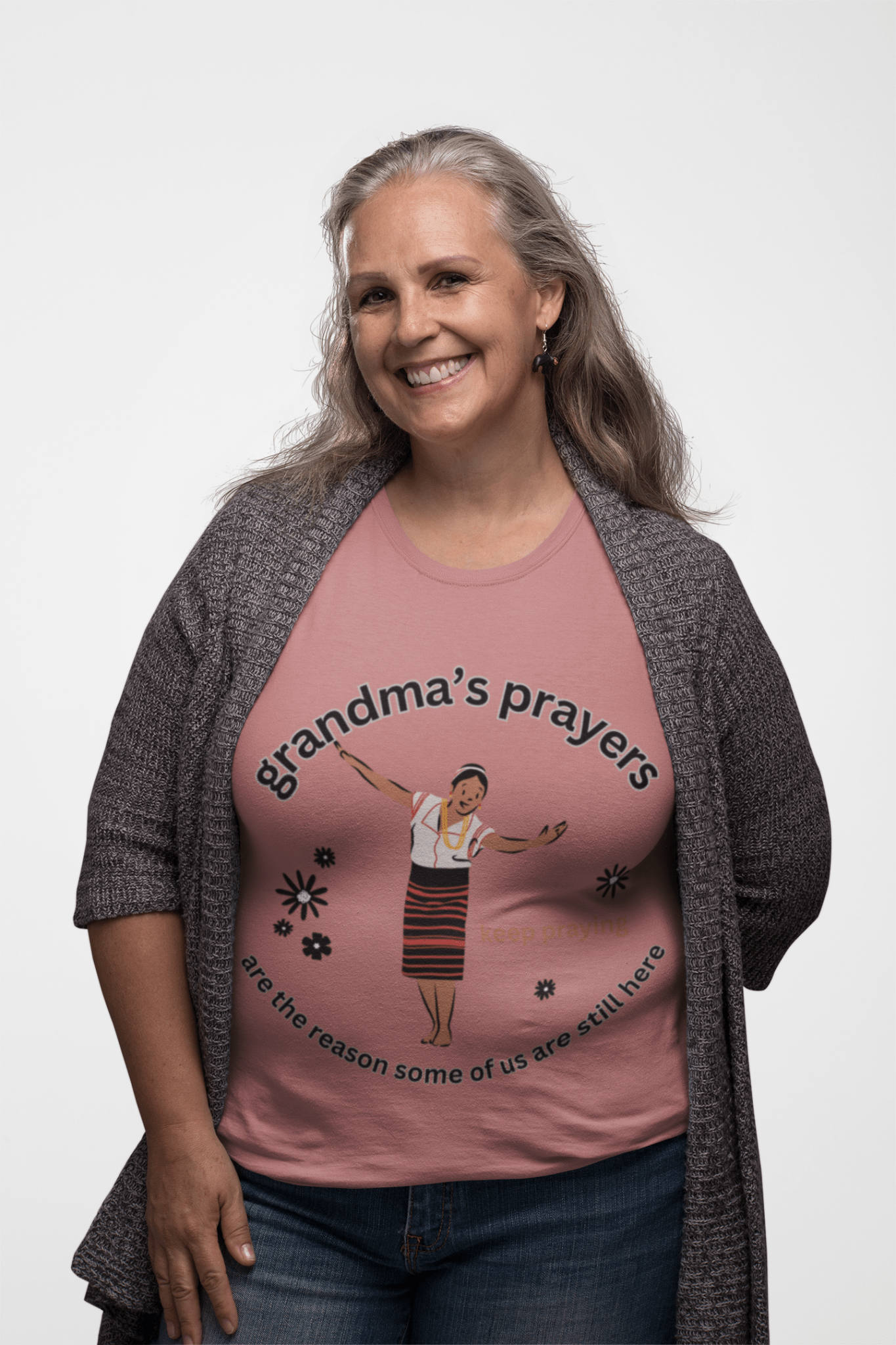 Grandma's Prayers Unisex Tee, Heartfelt Gift for Family, Inspirational Quote Shirt, Everyday Casual Wear, Thoughtful Memorial Apparel - AUNTIE VIKKI