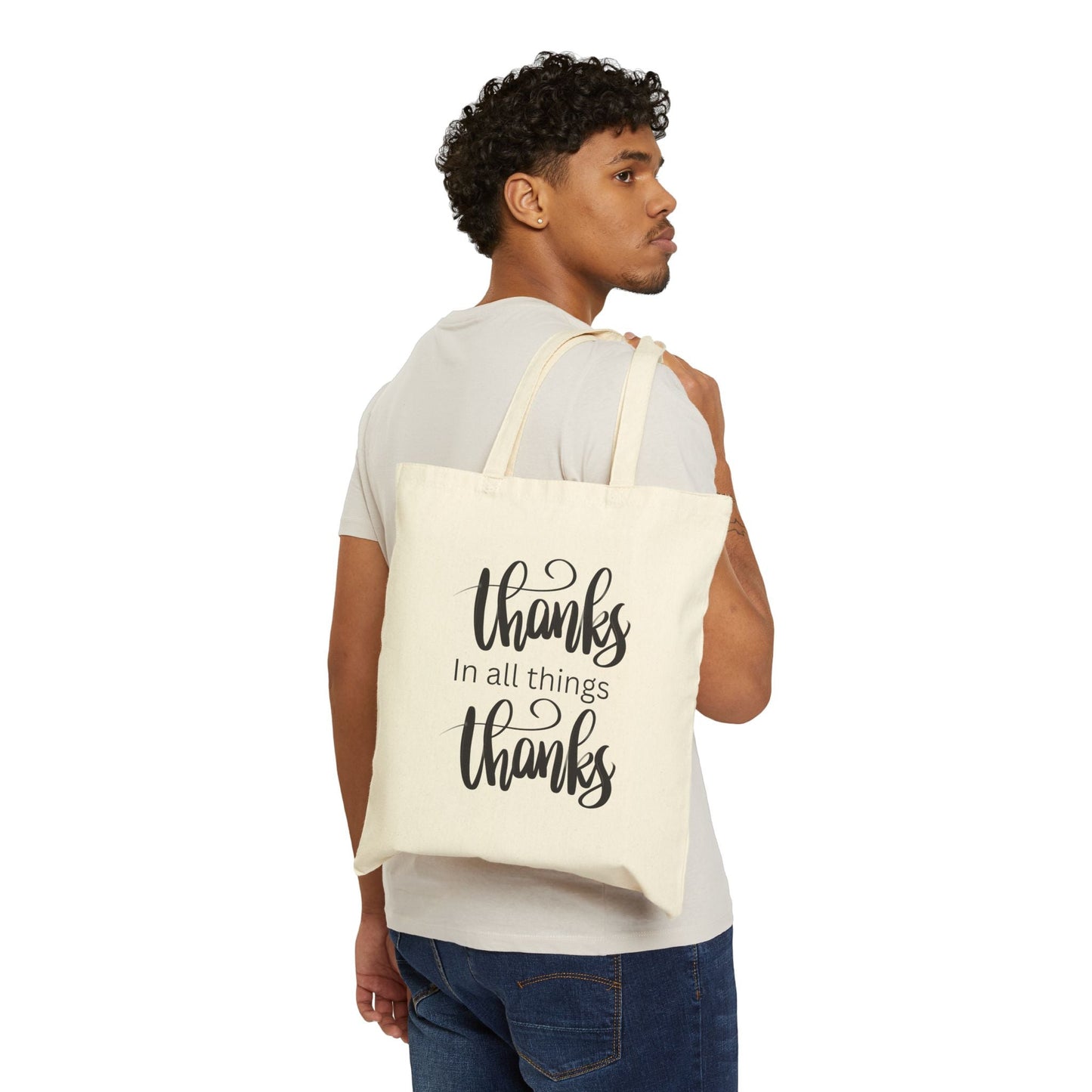 Gratitude Tote Bag, Eco - Friendly Shopper, Gift for Friends, Everyday Use, Canvas Bag for Thanks and Giving, Stylish Carryall - AUNTIEVIKKI