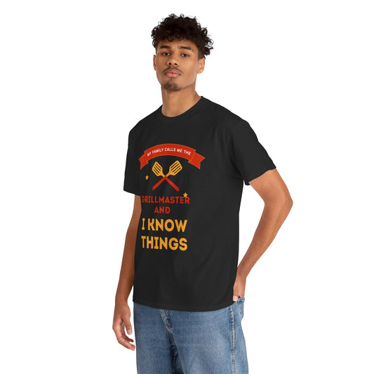 Grillmaster Tee: Perfect Gift for Dads, BBQ Lovers, Summer Cookouts, Father's Day, Casual Wear, Funny T-Shirt, Unisex Cotton Tee - AUNTIE VIKKI