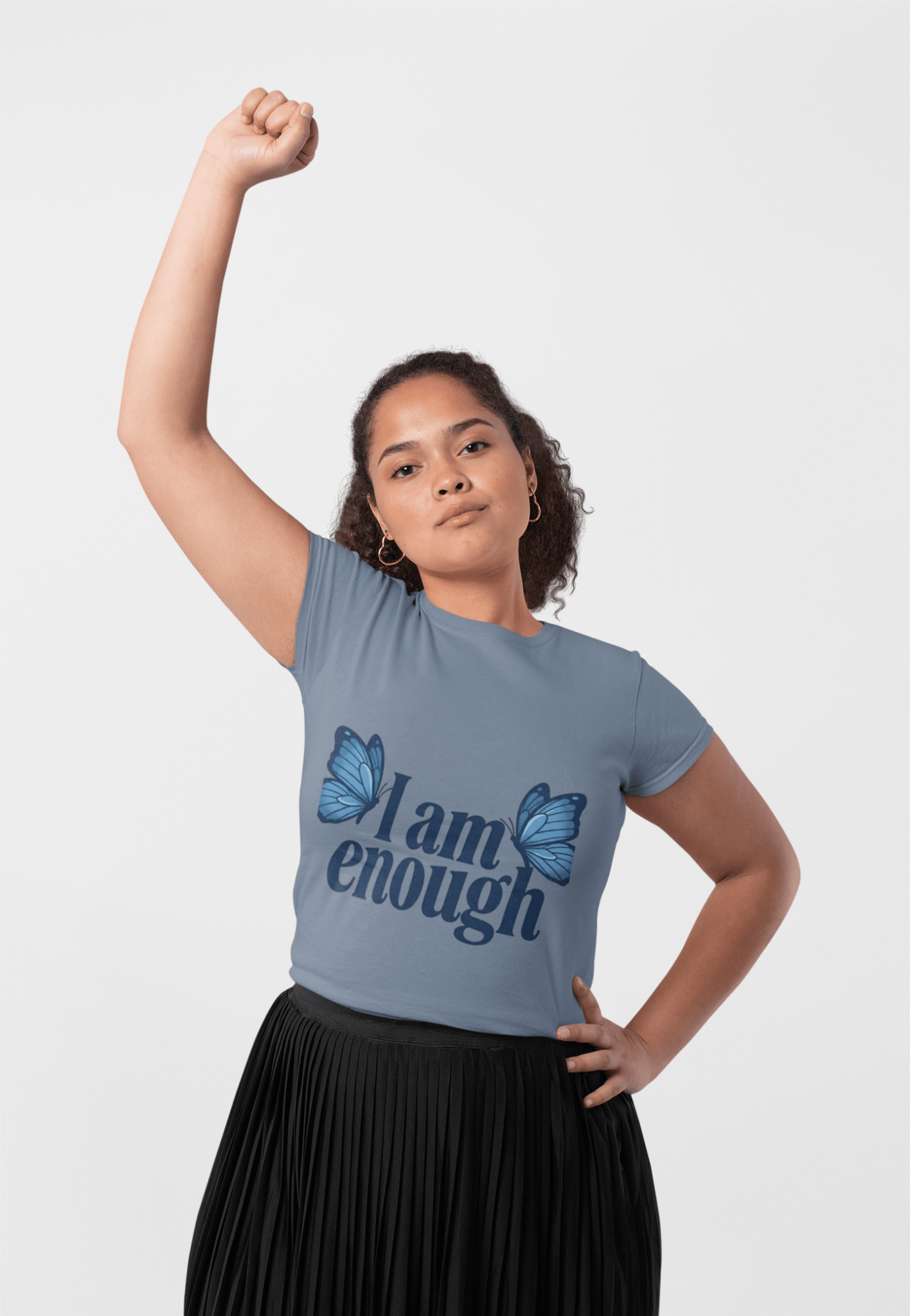 I Am Enough Butterfly Tee — Inspirational Self - Love T-Shirt - AUNTIE VIKKI