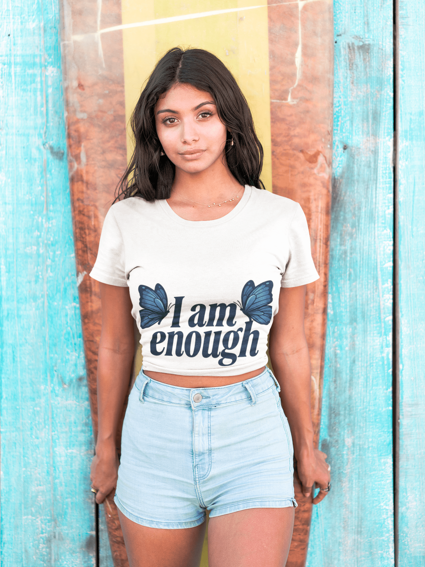 I Am Enough Butterfly Tee — Inspirational Self - Love T-Shirt - AUNTIE VIKKI