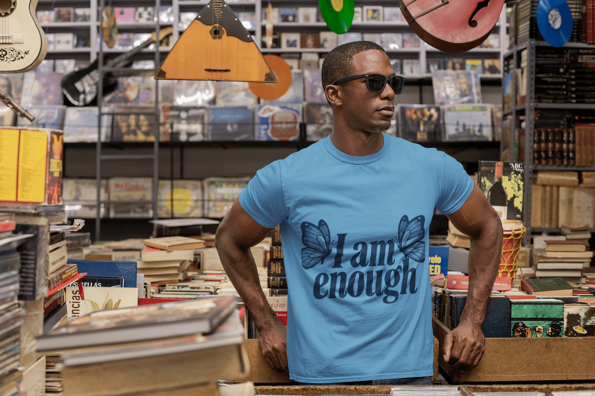 I Am Enough Butterfly Tee — Inspirational Self - Love T-Shirt - AUNTIE VIKKI