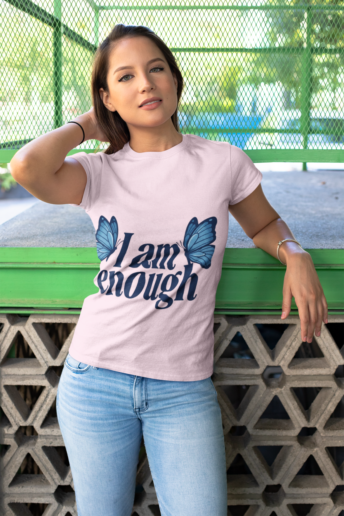 I Am Enough Butterfly Tee — Inspirational Self - Love T-Shirt - AUNTIE VIKKI