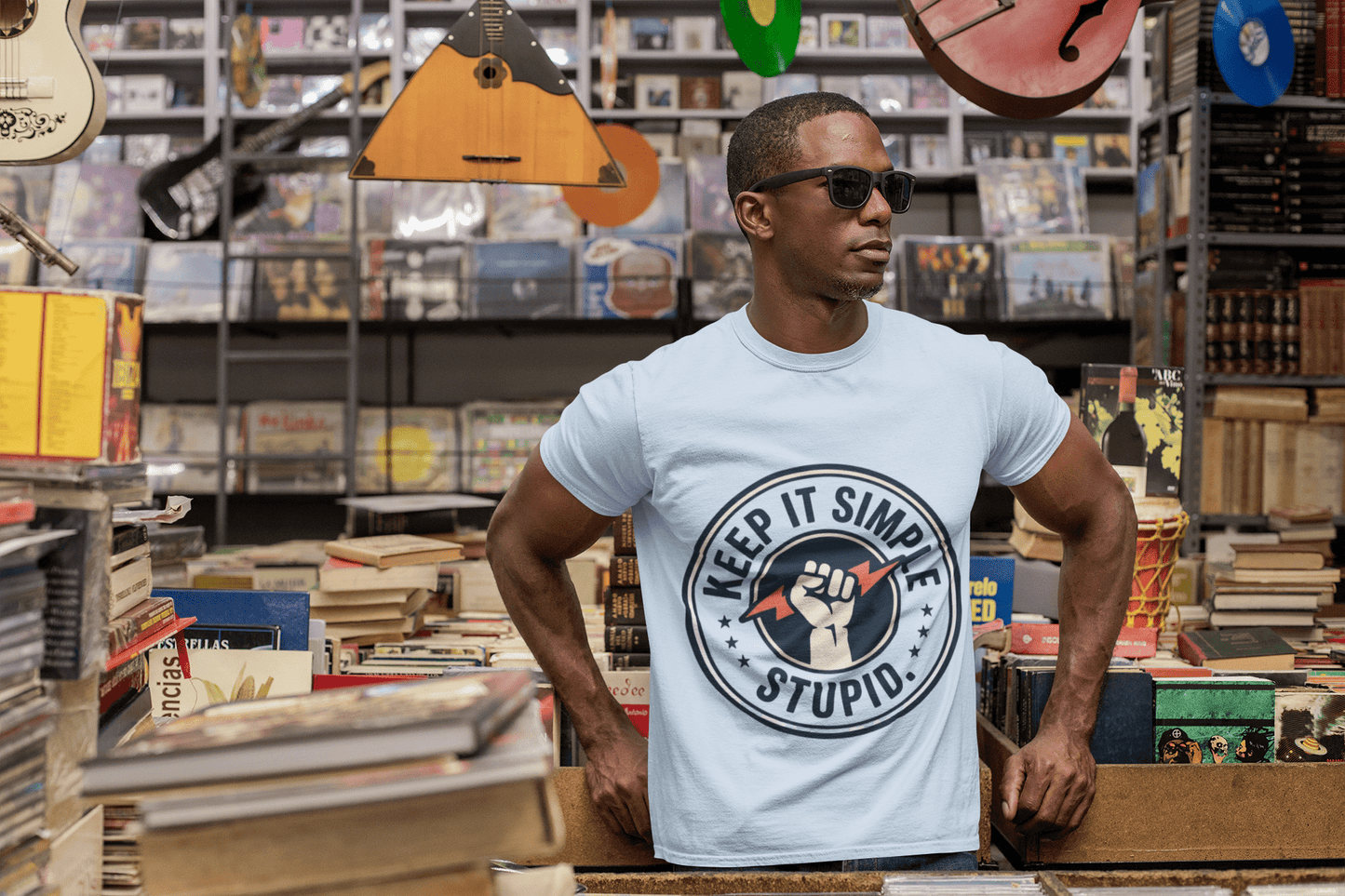 Keep It Simple Stupid T-Shirt — Retro Fist Design, Minimalist Motivational Tee - AUNTIE VIKKI