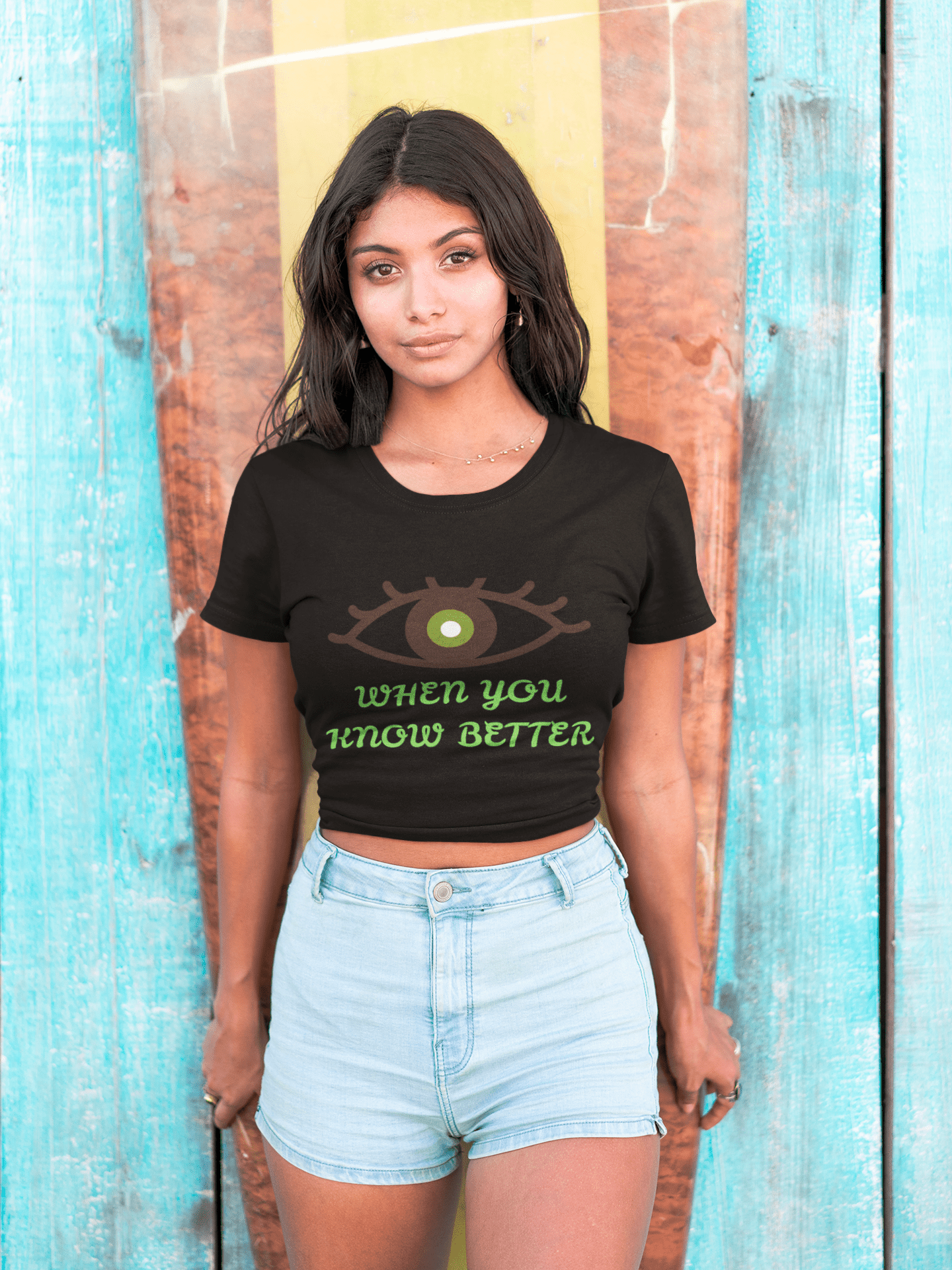 Know Better Empowerment Eye Graphic Tee - Unisex Short Sleeve, Motivational Shirt, Awareness Apparel, Gift for Self - Improvement, Black Tee - AUNTIE VIKKI