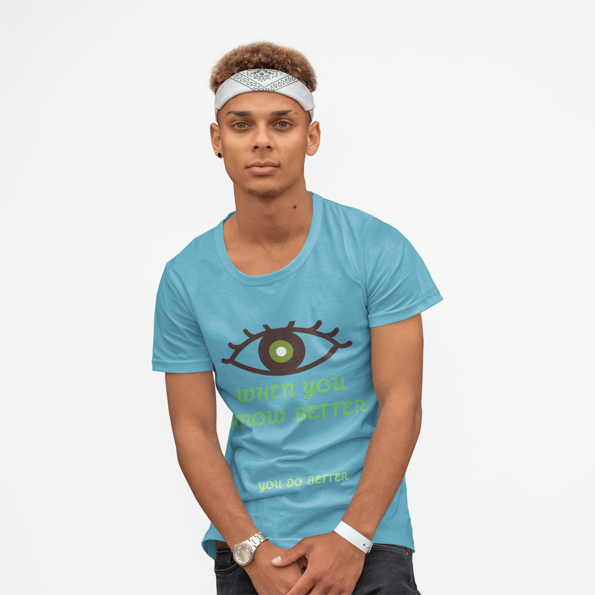 Know Better Empowerment Eye Graphic Tee - Unisex Short Sleeve, Motivational Shirt, Awareness Apparel, Gift for Self - Improvement, Black Tee - AUNTIE VIKKI