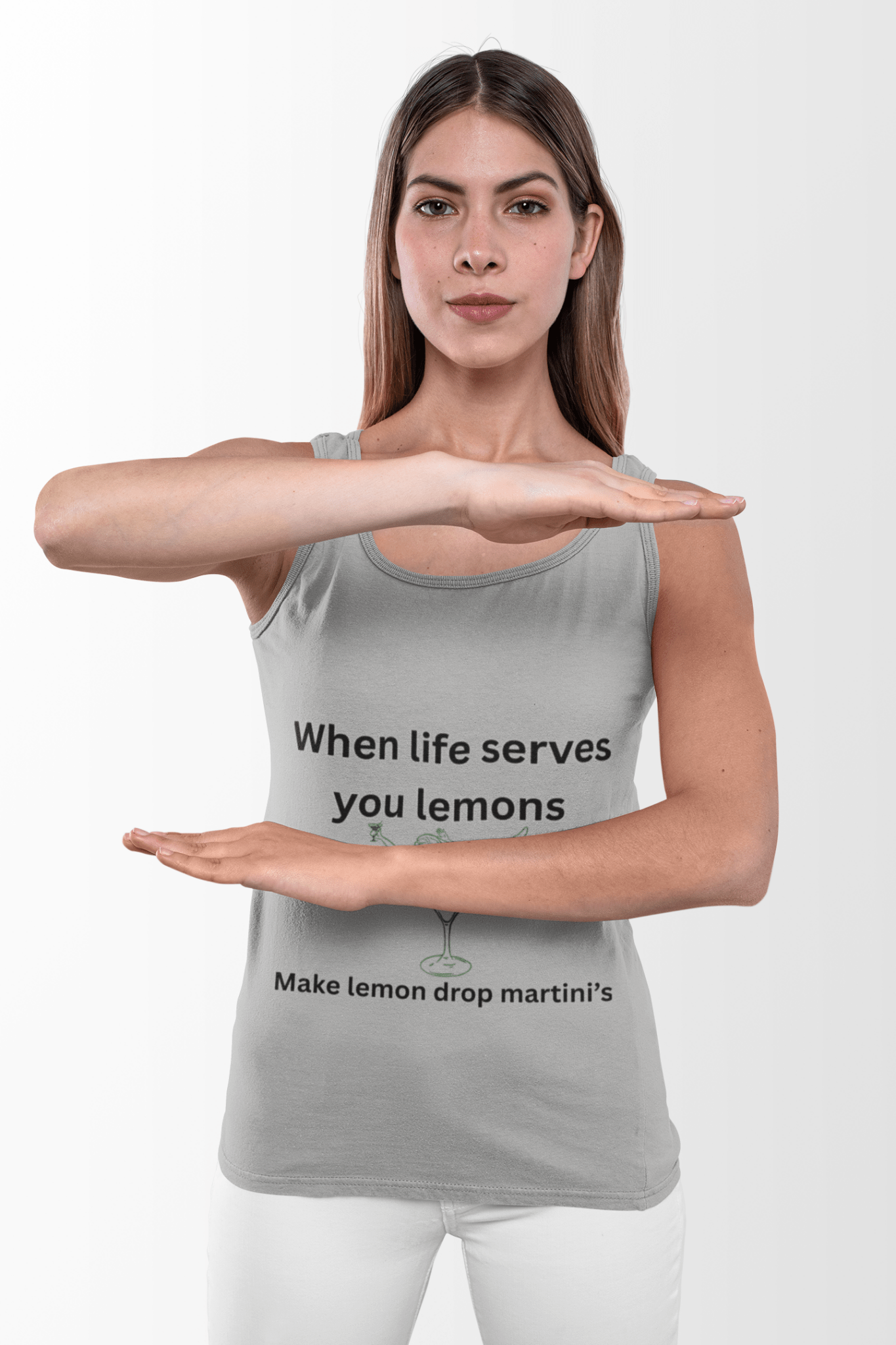 Lemons Women's Tank Top - Humor & Fun Lemon Drop Martini Design, Perfect Gift for Friends, Summer Beachwear, Party Outfit, Birthday Celebration - AUNTIE VIKKI