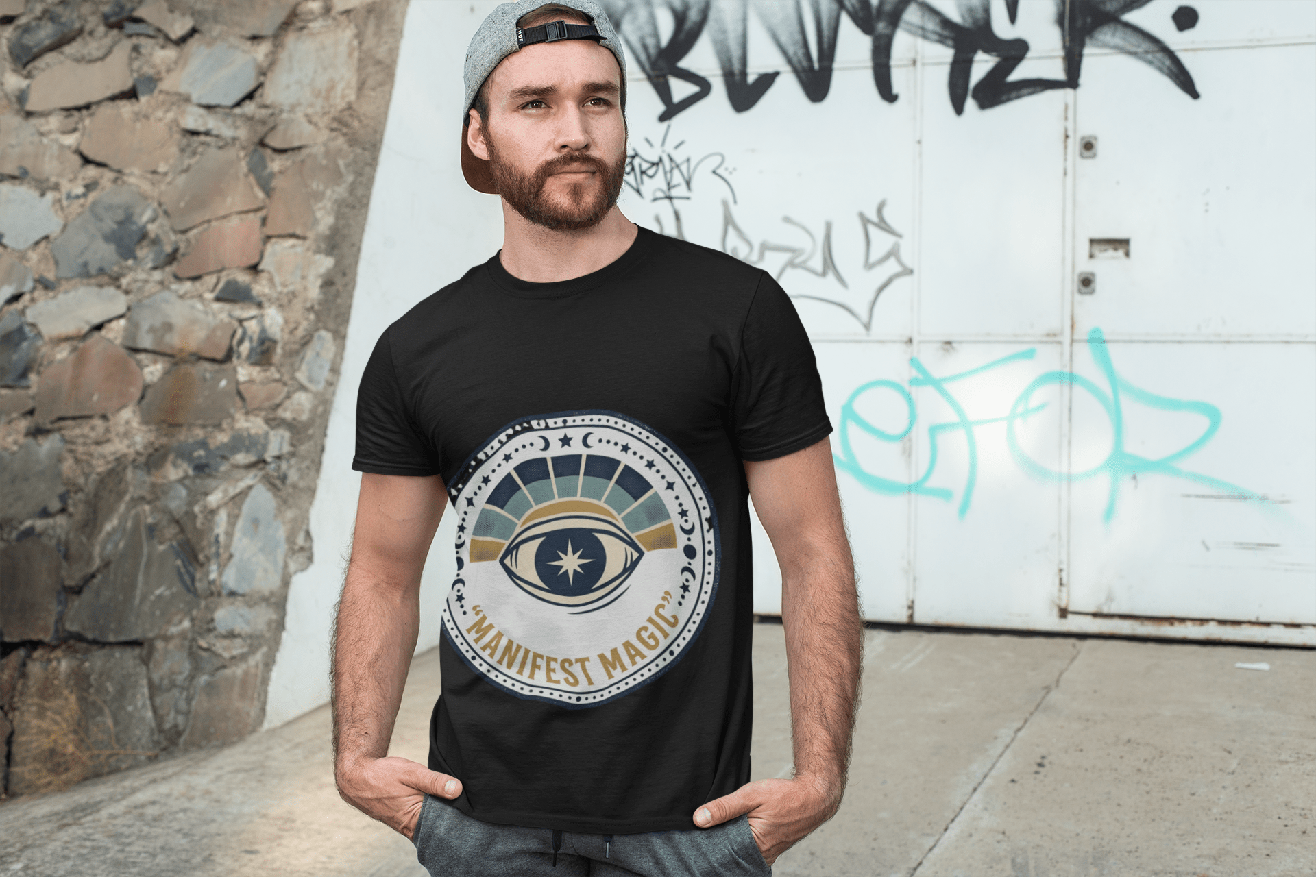 Manifest Magic T-Shirt — Mystical Eye Graphic Tee for Spiritual & New Age Gifts - AUNTIE VIKKI