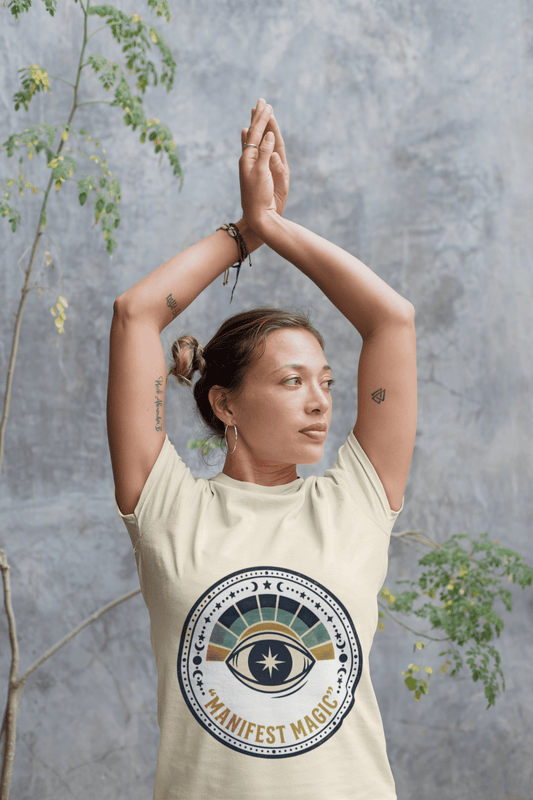 Manifest Magic T-Shirt — Mystical Eye Graphic Tee for Spiritual & New Age Gifts - AUNTIE VIKKI