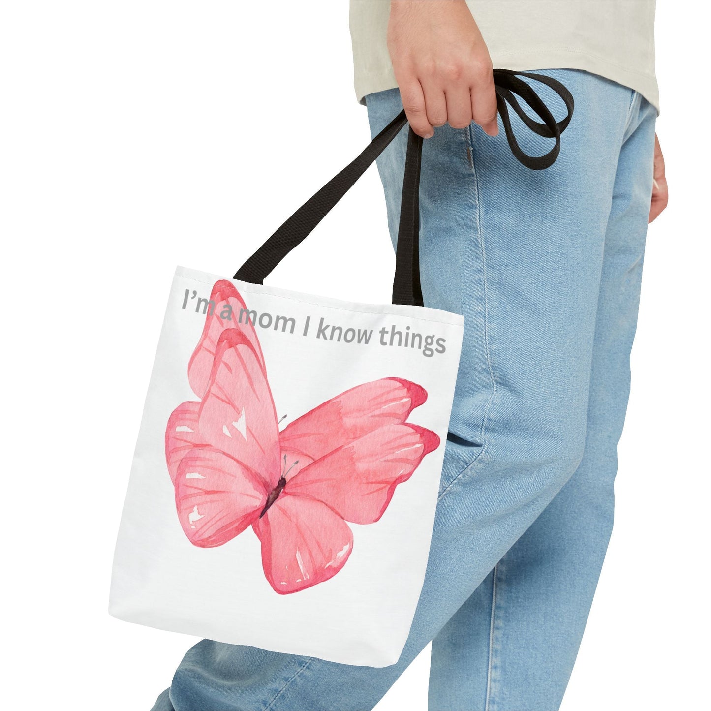 Mom Life Butterfly Tote Bag, Perfect for Mothers Day, Shopping, Gym, Eco - Friendly, Gift for New Moms, Stylish Carryall - AUNTIE VIKKI