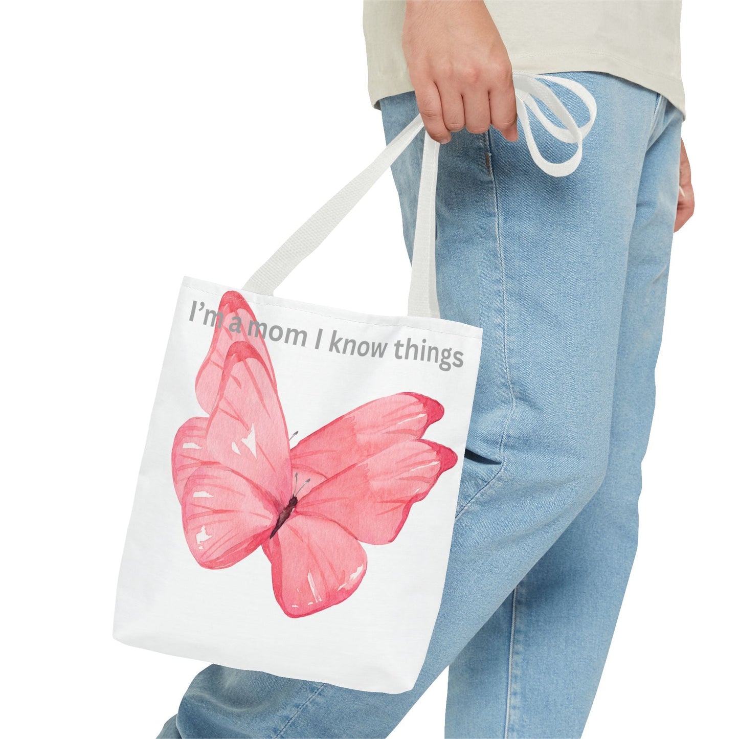 Mom Life Butterfly Tote Bag, Perfect for Mothers Day, Shopping, Gym, Eco - Friendly, Gift for New Moms, Stylish Carryall - AUNTIE VIKKI