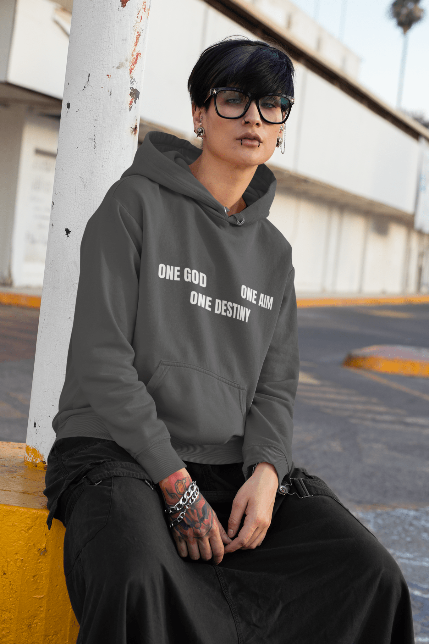 One God One Aim One Destiny Hoodie — Inspirational Faith Quote Pullover - AUNTIE VIKKI
