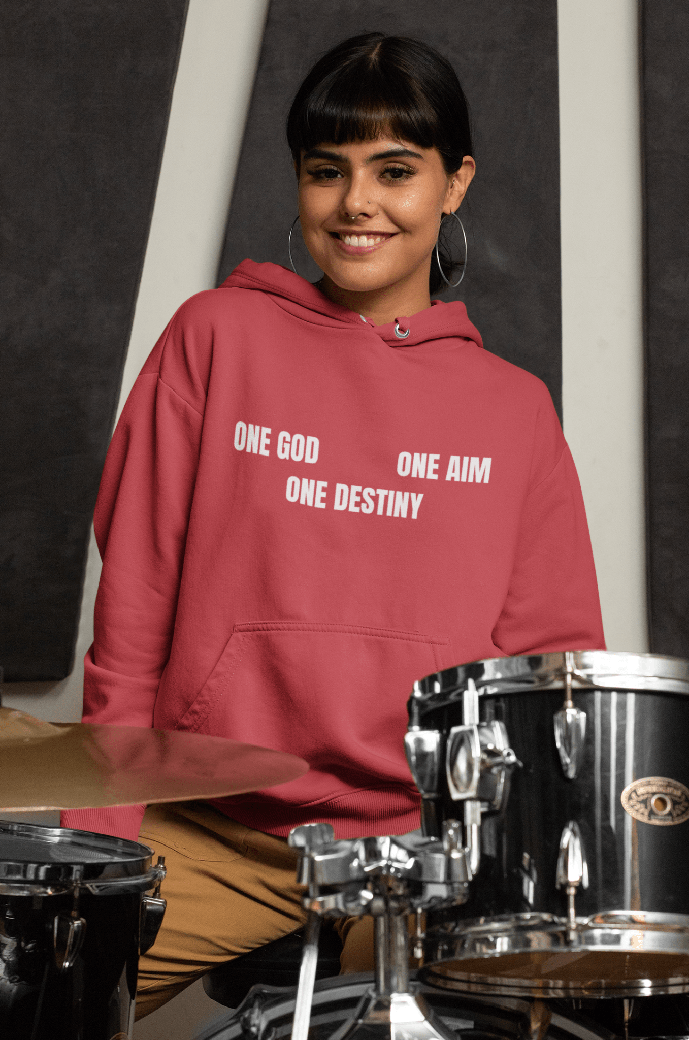 One God One Aim One Destiny Hoodie — Inspirational Faith Quote Pullover - AUNTIE VIKKI