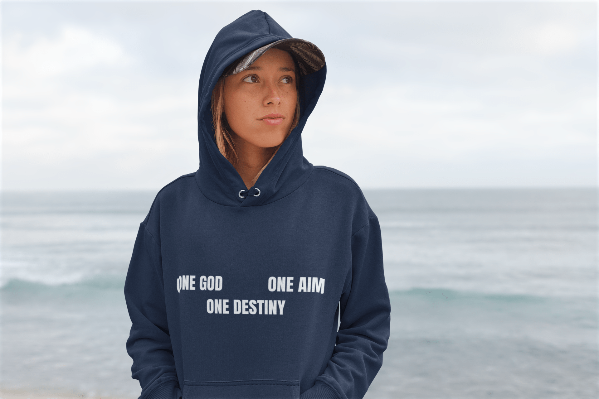One God One Aim One Destiny Hoodie — Inspirational Faith Quote Pullover - AUNTIE VIKKI