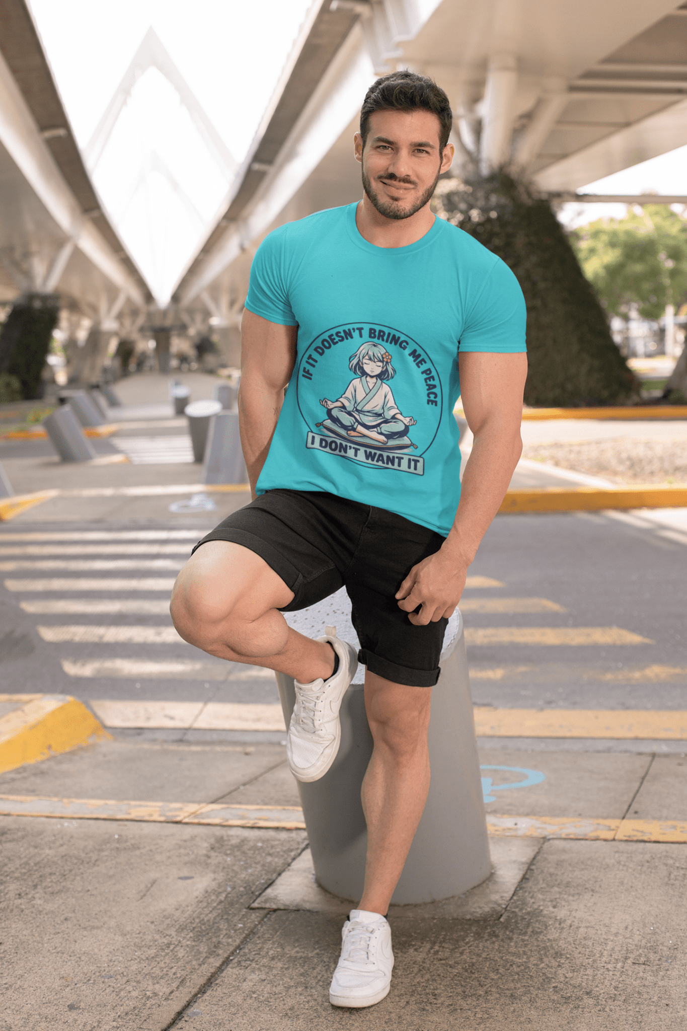 Peace Vibes Meditation T‑Shirt — "If It Doesn’t Bring Me Peace, I Don’t Want It" - AUNTIE VIKKI
